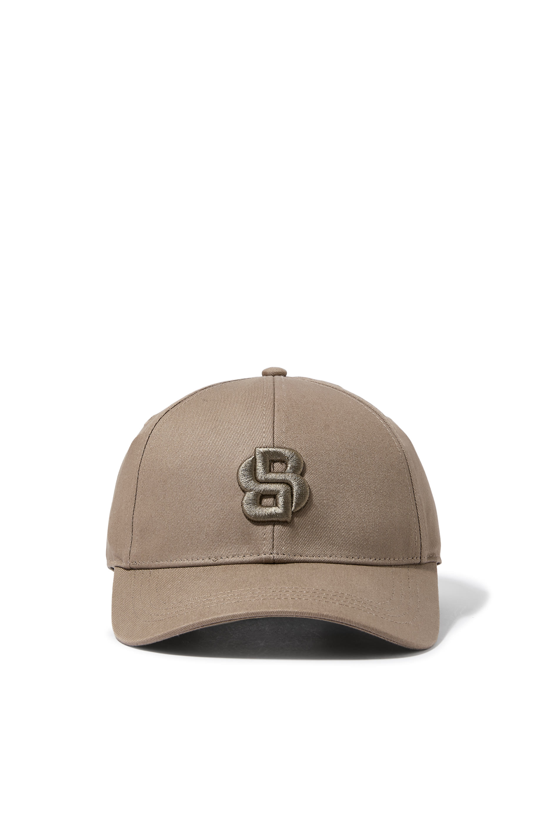 كاب مطرز بشعار B مزدوج قطن تويل