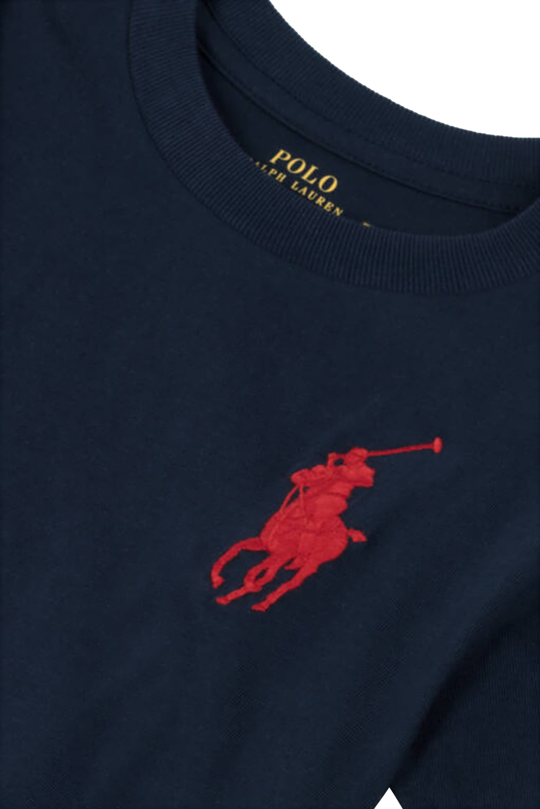 تيشيرت بشعار الماركة قطن جيرسيه للأطفال