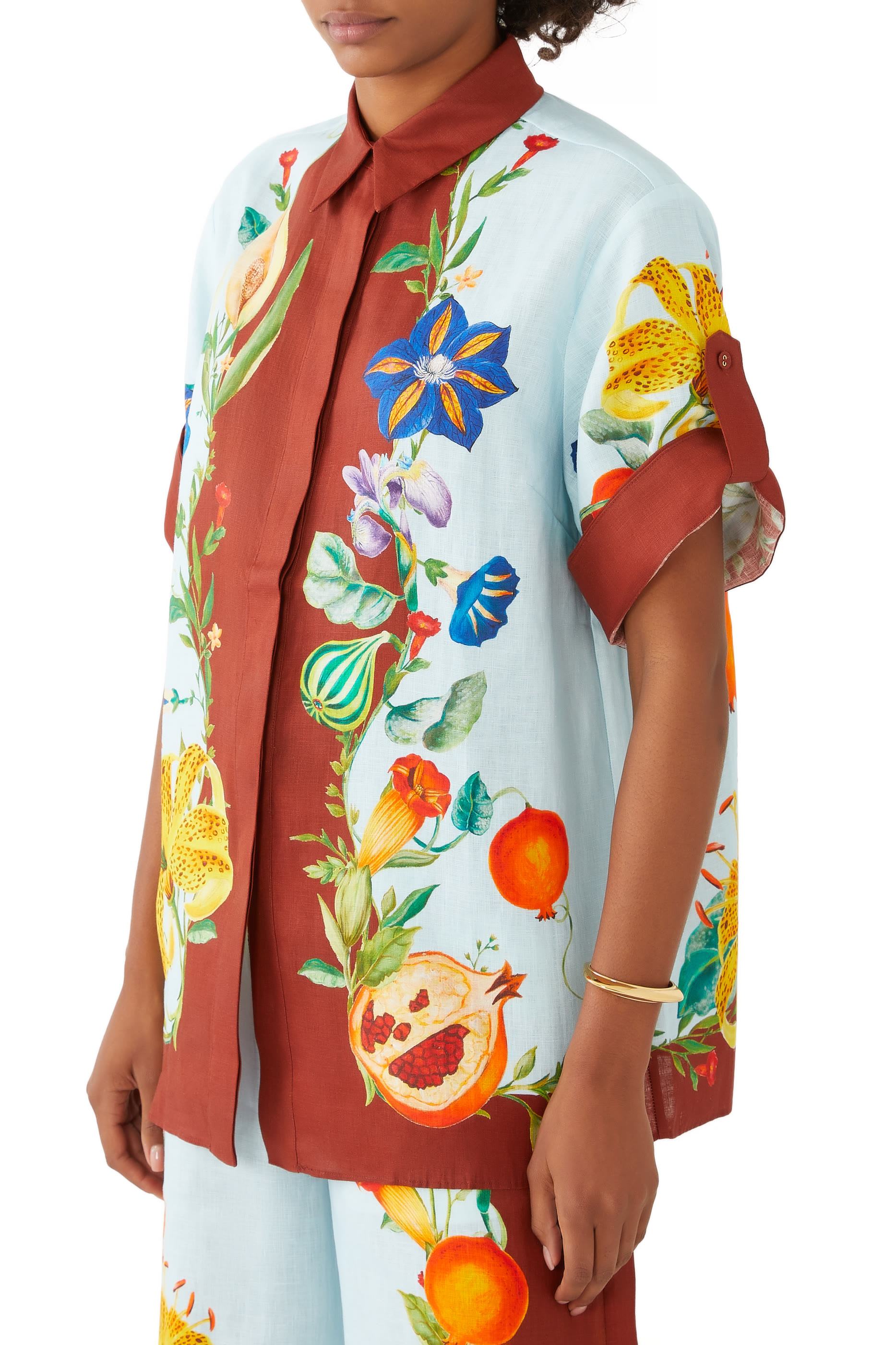 قميص داهيليا فلورال كتان