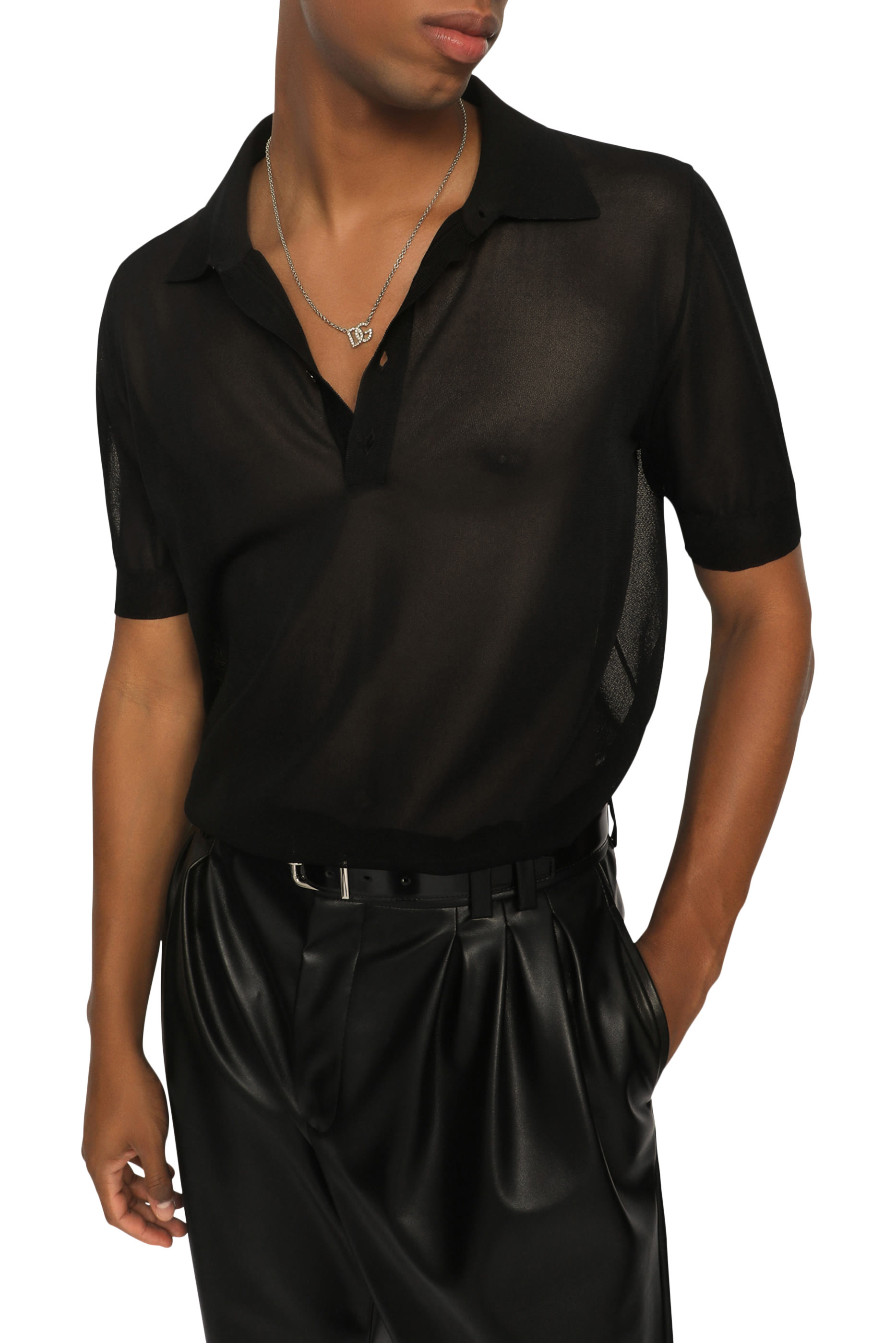 قلادة سلسلة بحلية بشعار حرفي الماركة