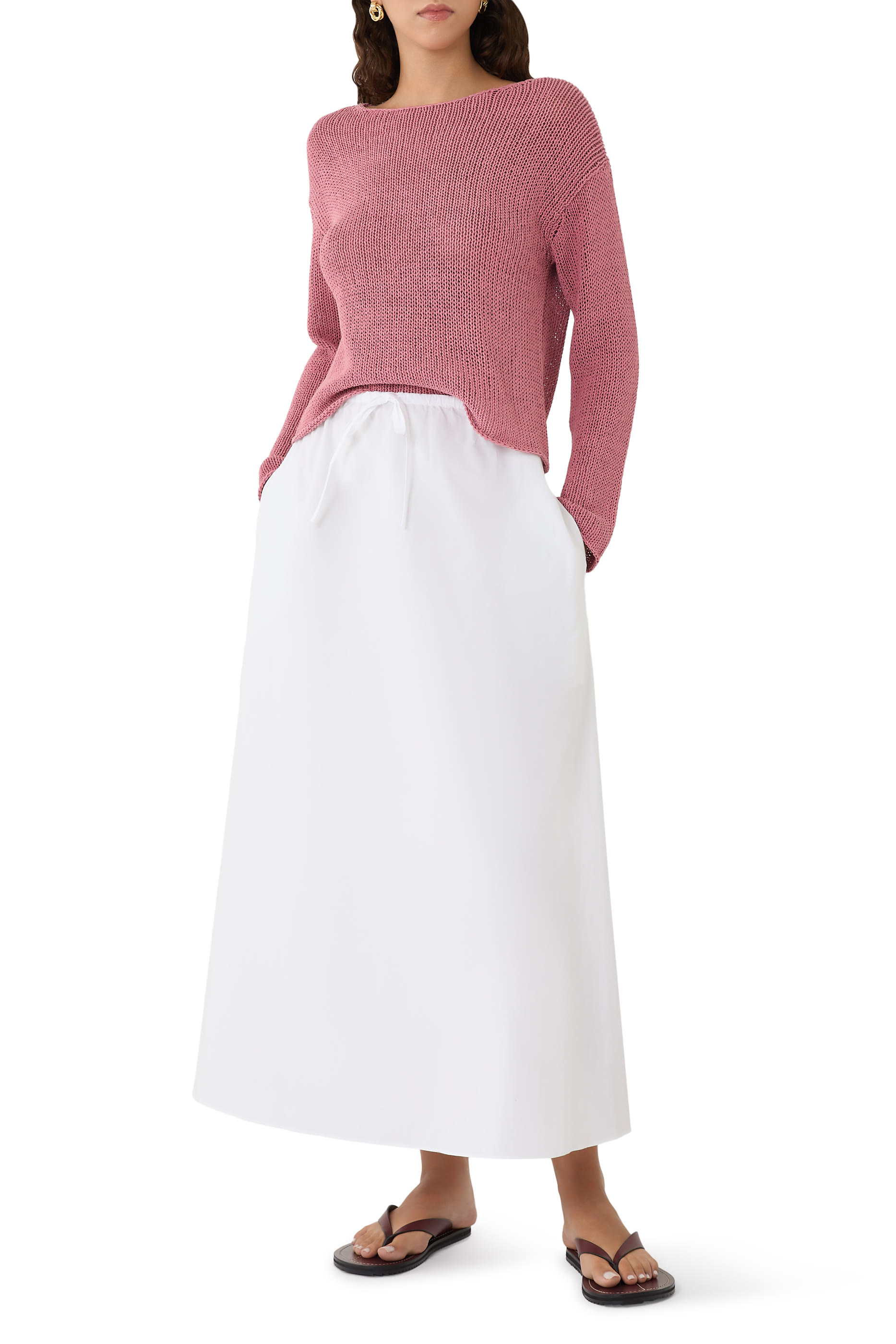 كنزة مزيج قطن مطلي إيطالي