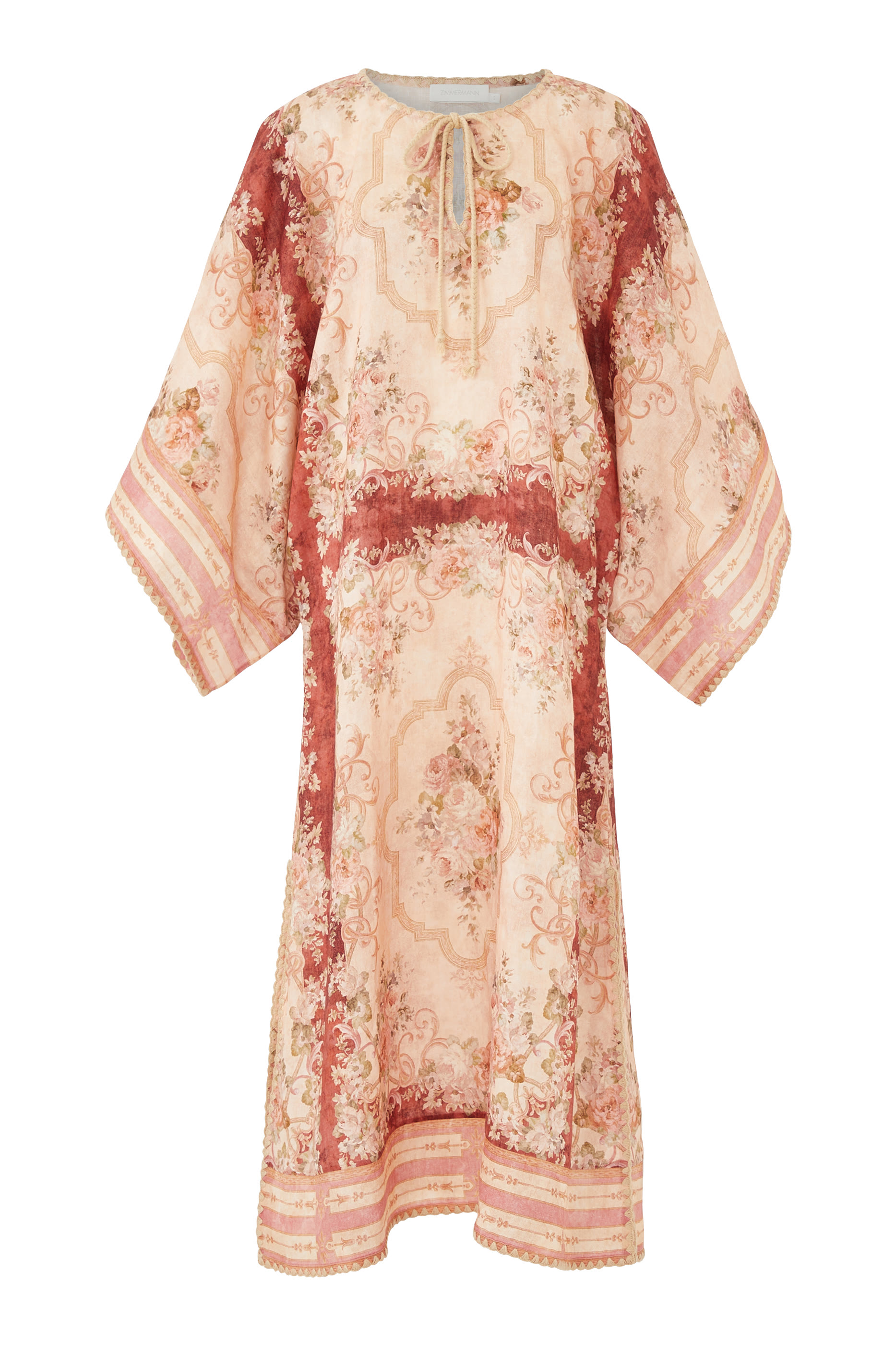 فستان لوريل بتصميم قفطان متوسط الطول