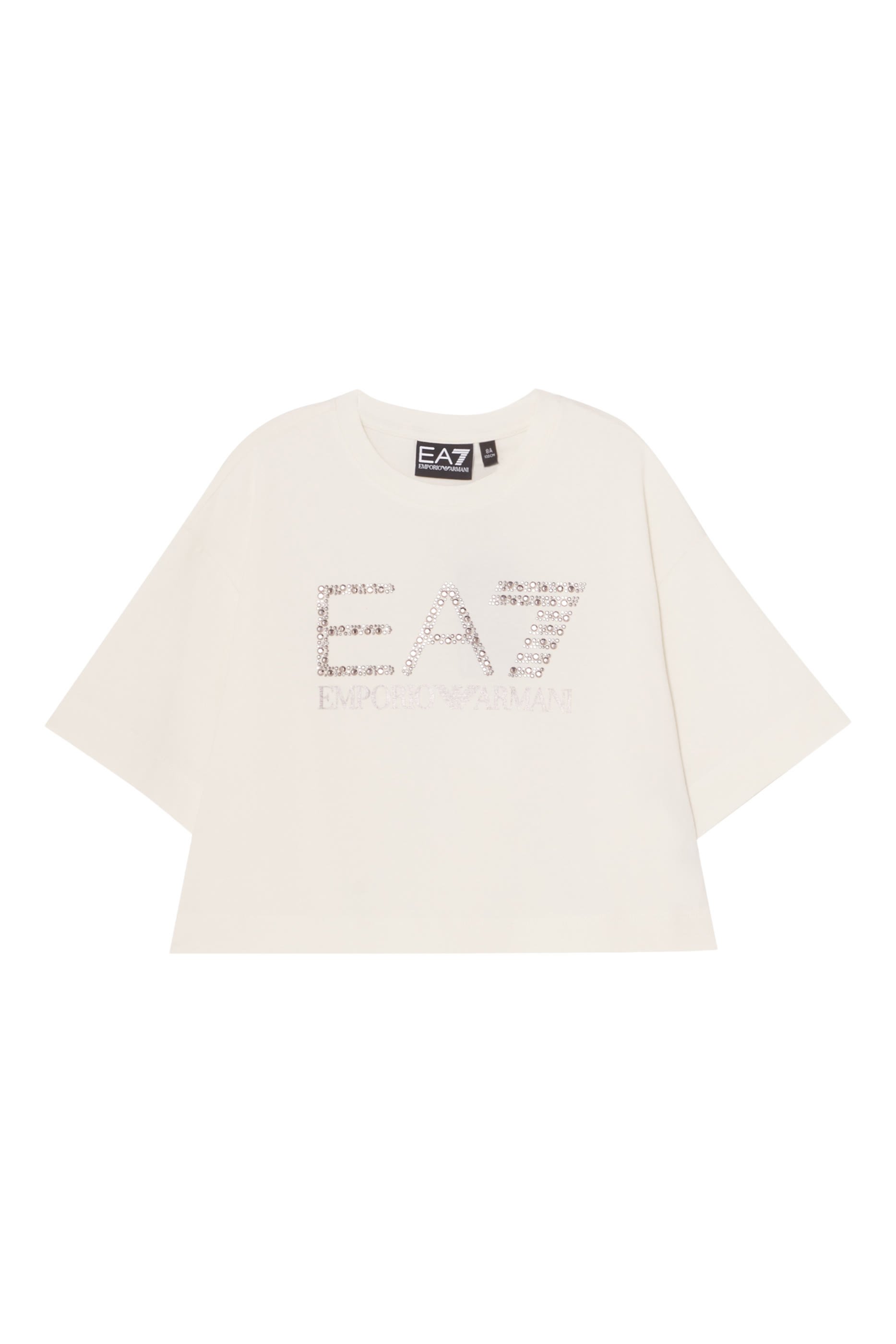 تيشيرت بنقشة شعار الماركة قطن للأطفال