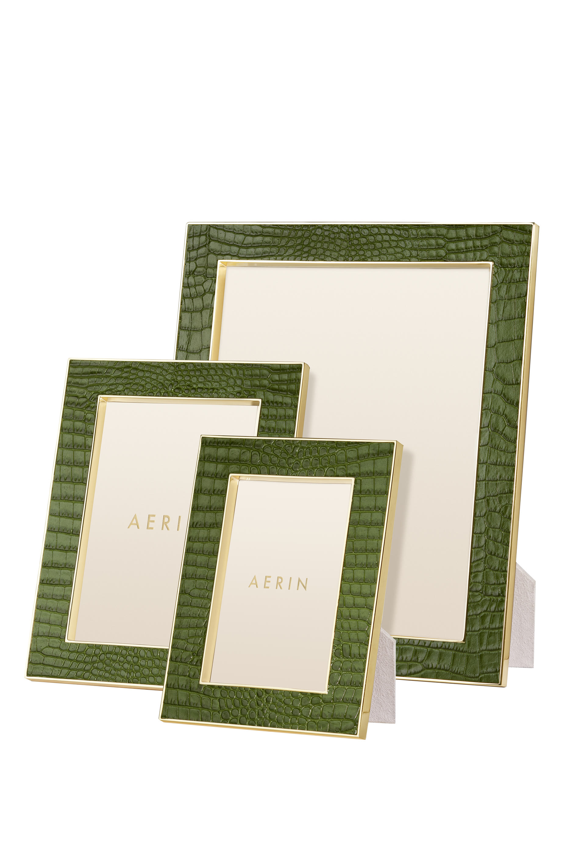 إطار صورة كلاسيك جلد بنقشة جلد التمساح