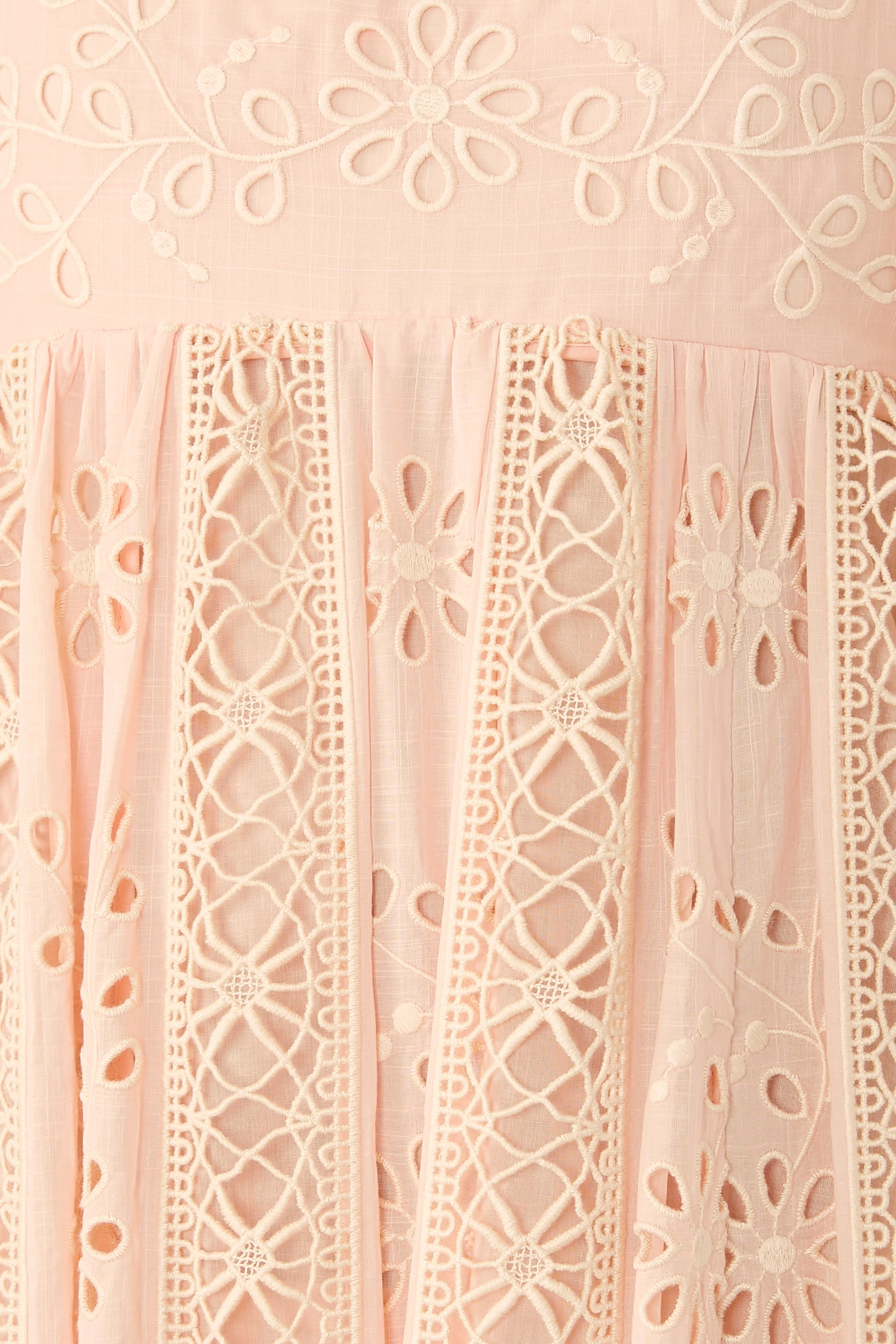 فستان أويكن طويل مخطط بارز الملمس