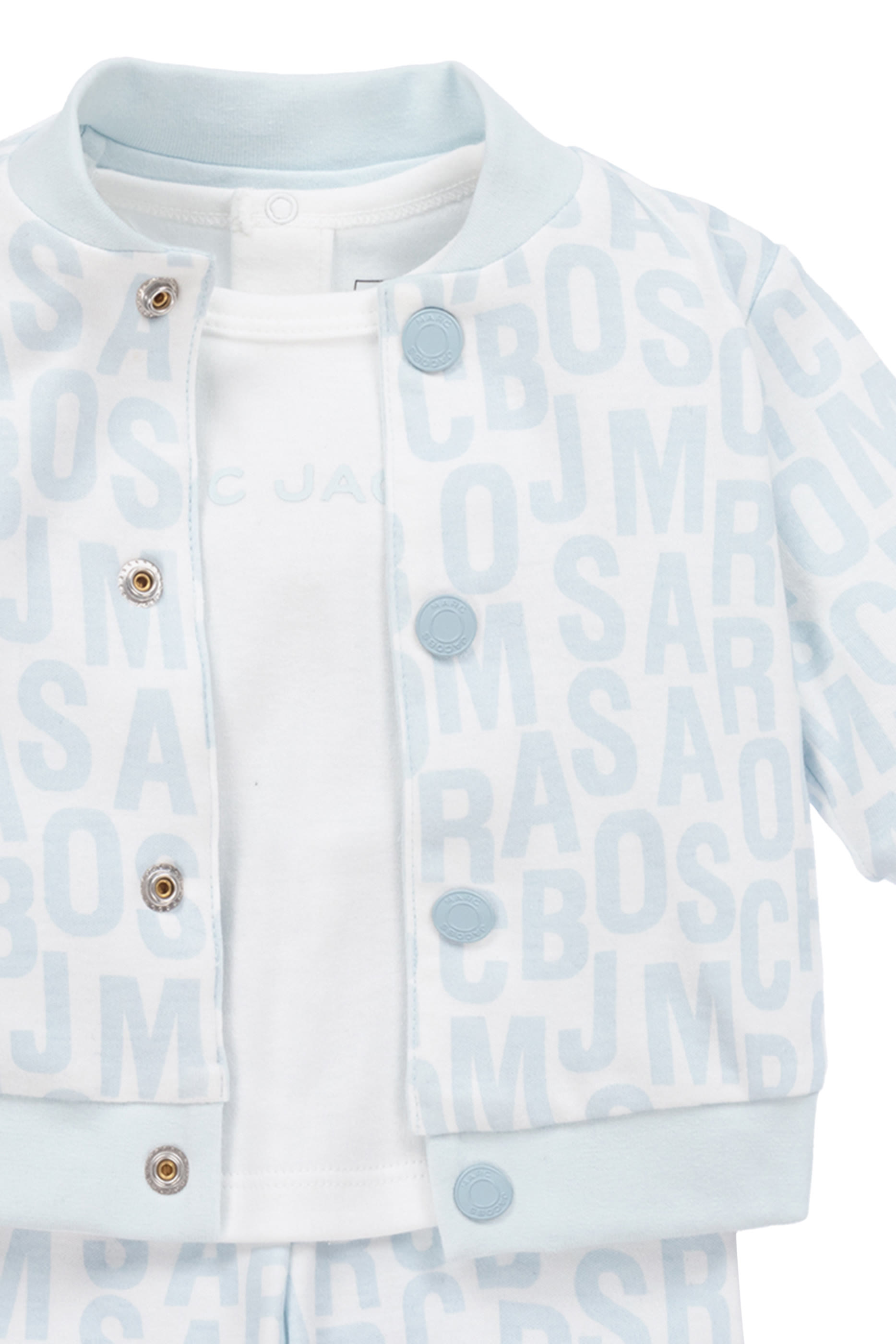 طقم بيجامة وقميص بشعار الماركة للأطفال، 3 قطع