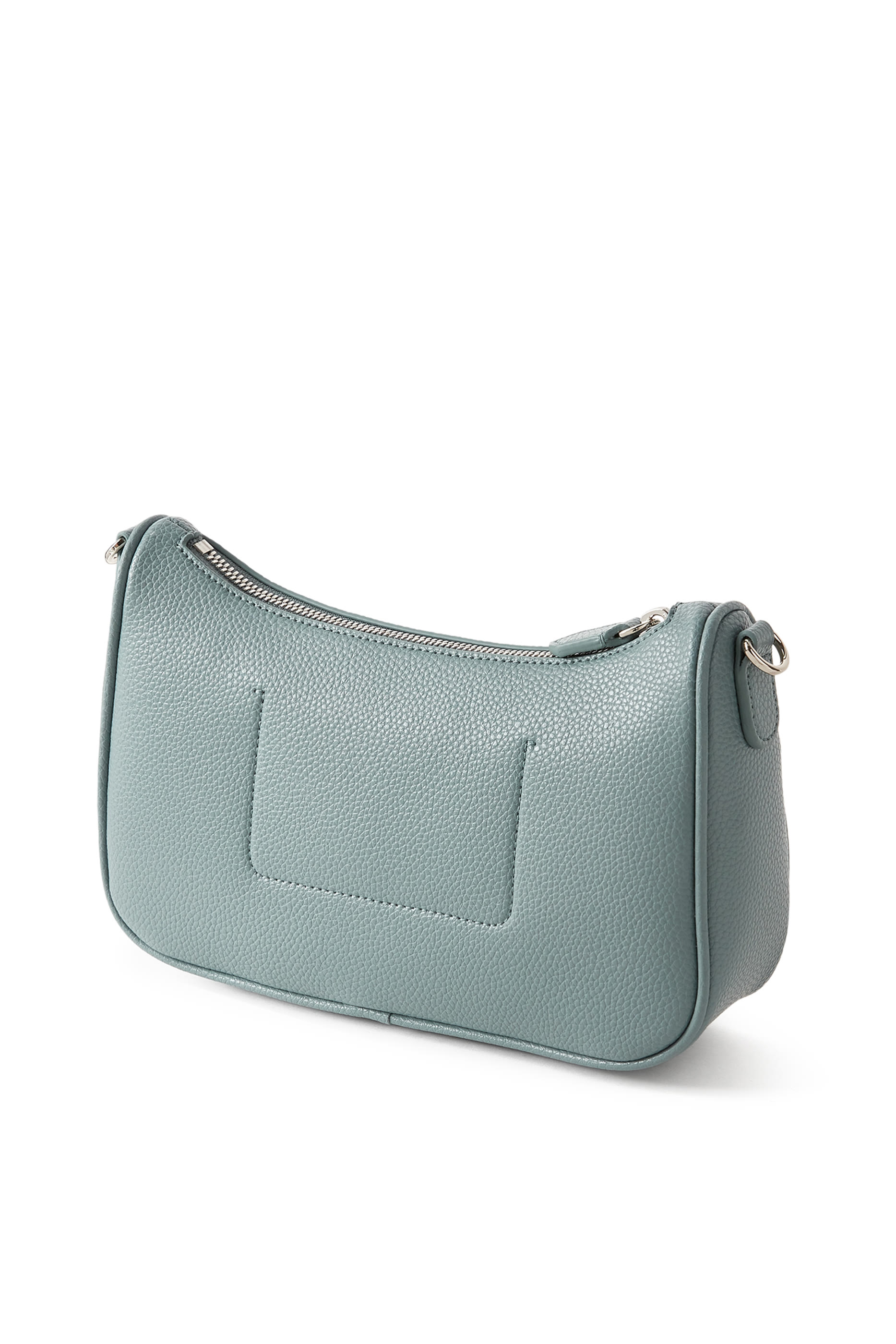 حقيبة طويلة بشعار الماركة بنقشة جلد الغزال