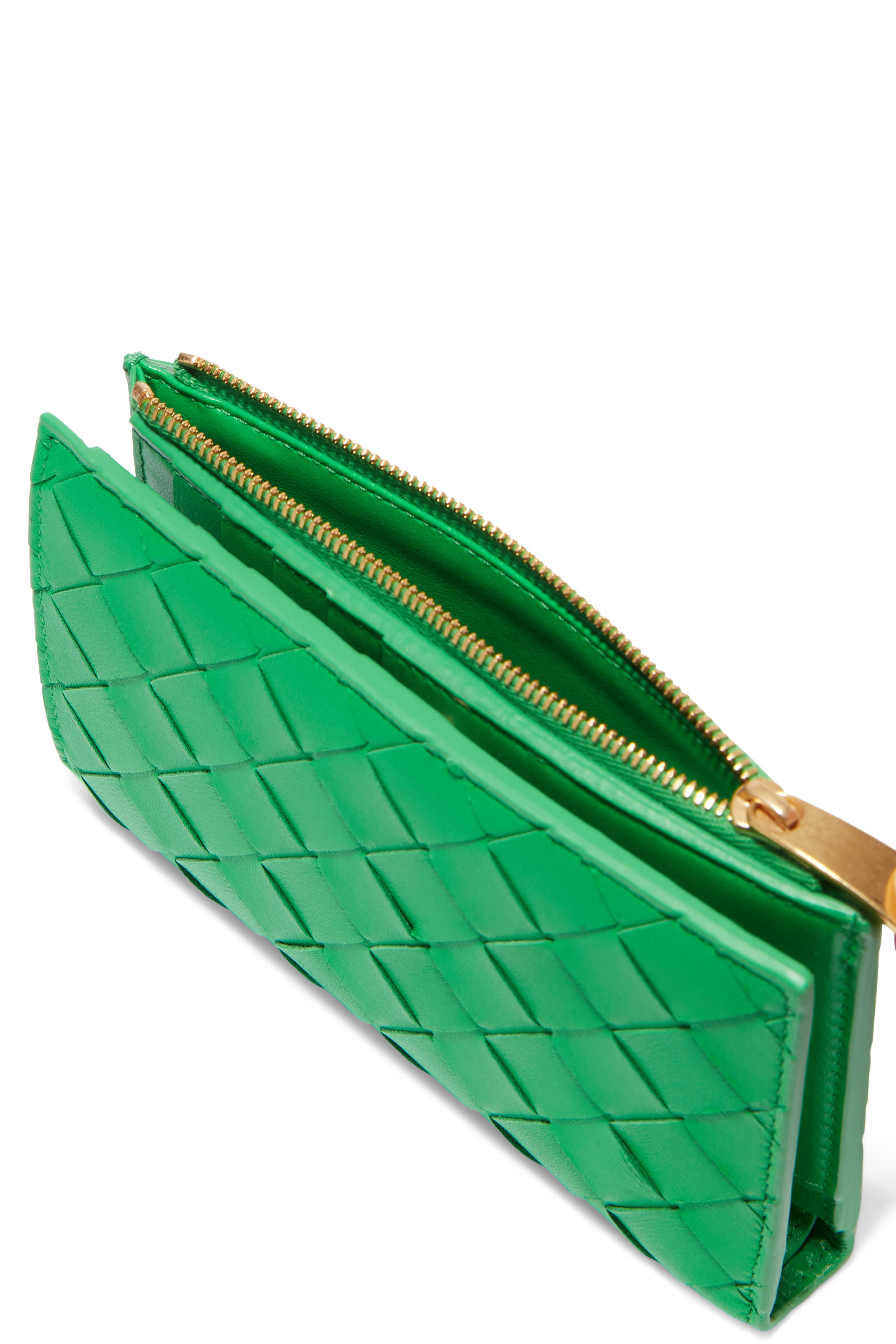 محفظة متوسطة ثنائية الطي بسحّاب