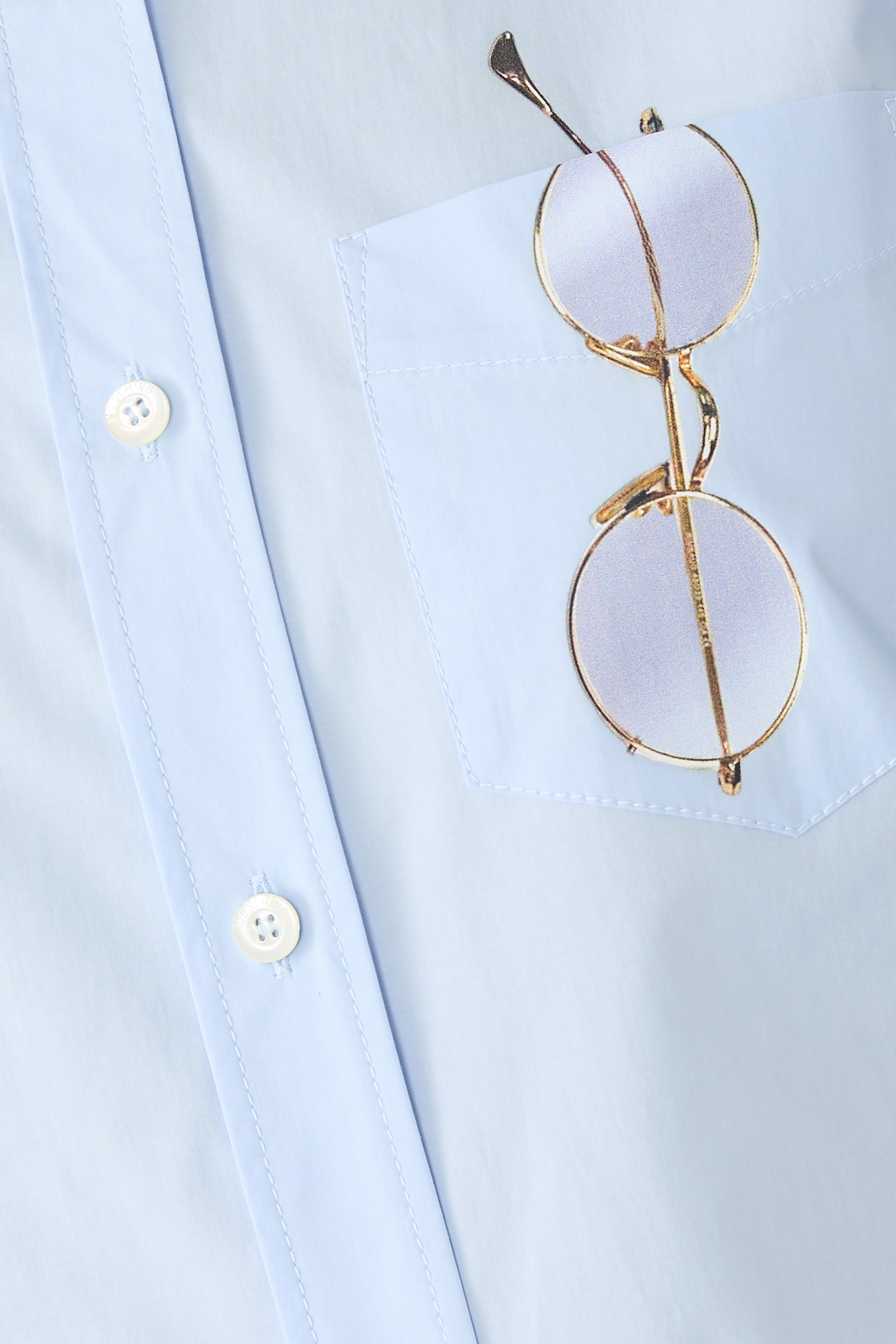 قميص بطبعات قطن بوبلين مطاطي