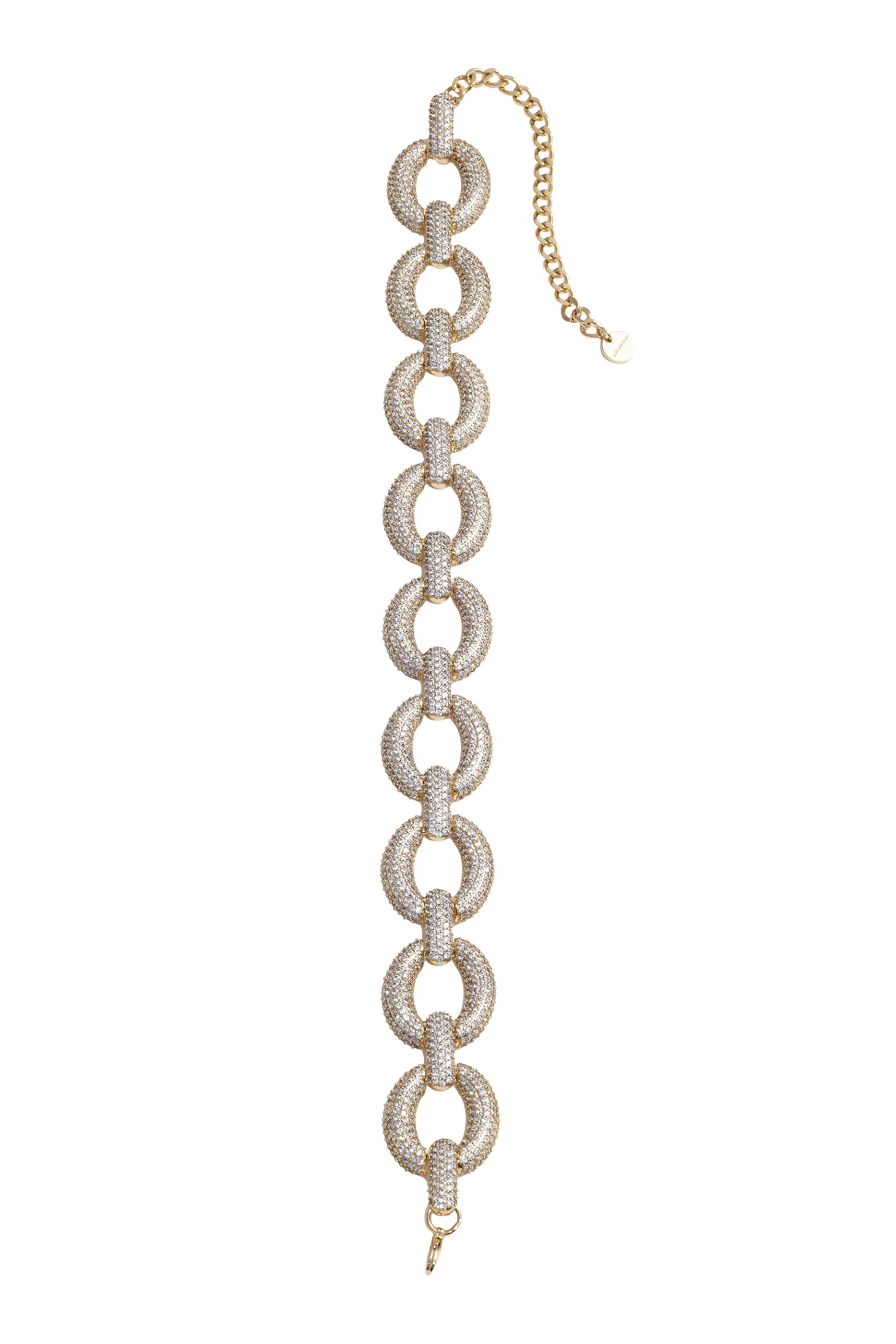 قلادة رقبة بحلقات مرصعة بكريستال