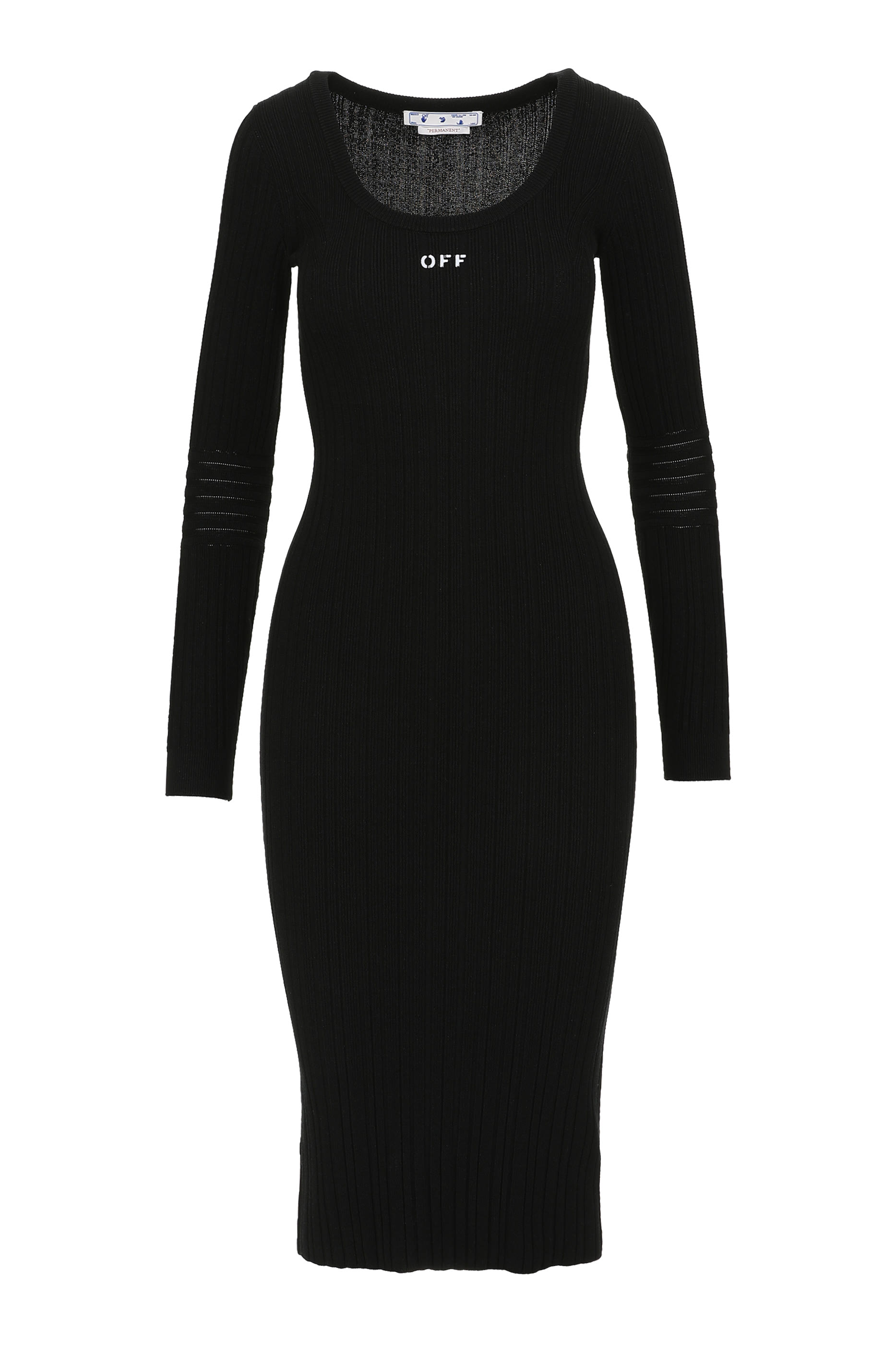 فستان مضلع بطبعة oFF