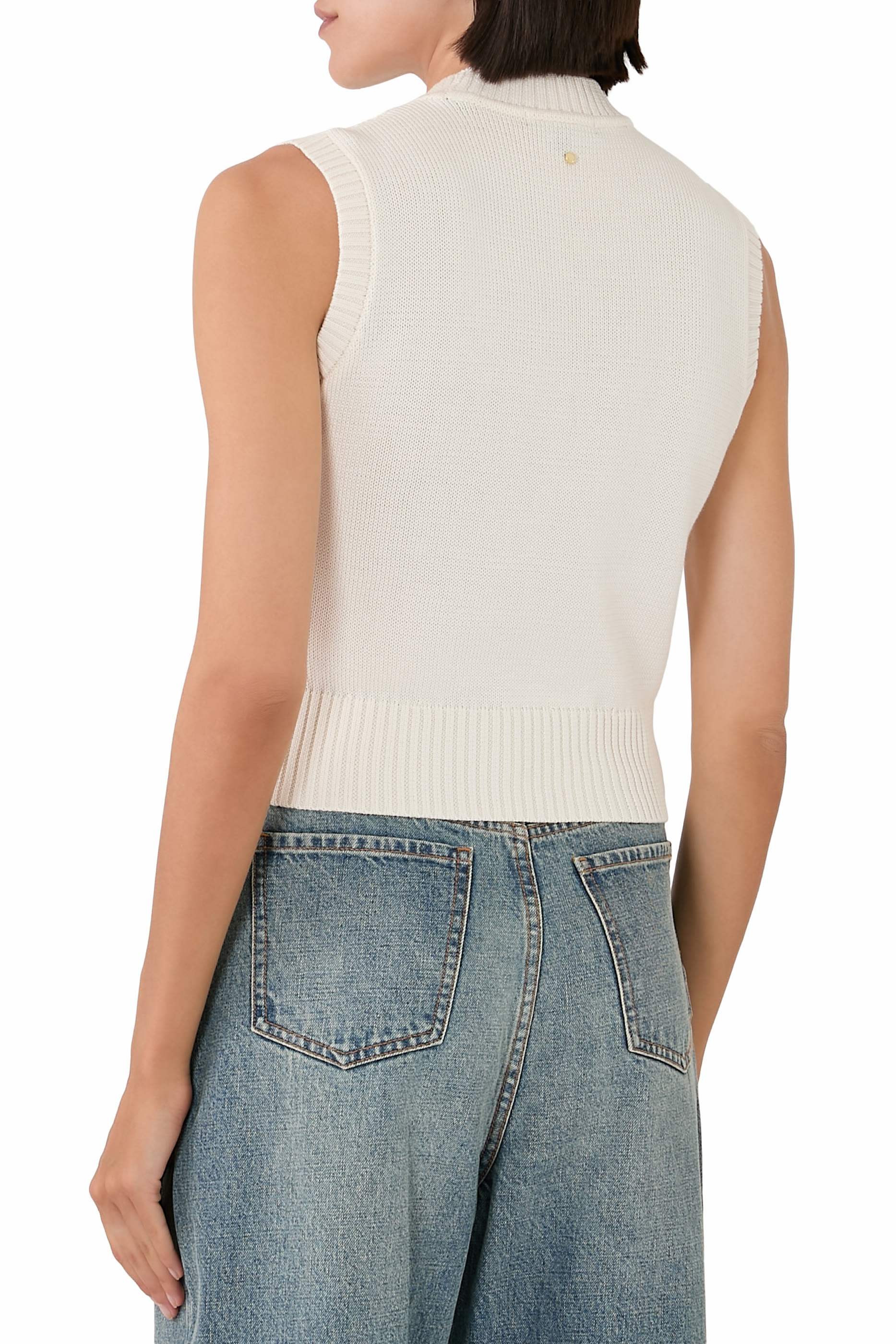 كنزة بألواح منسوحة مفتوحة