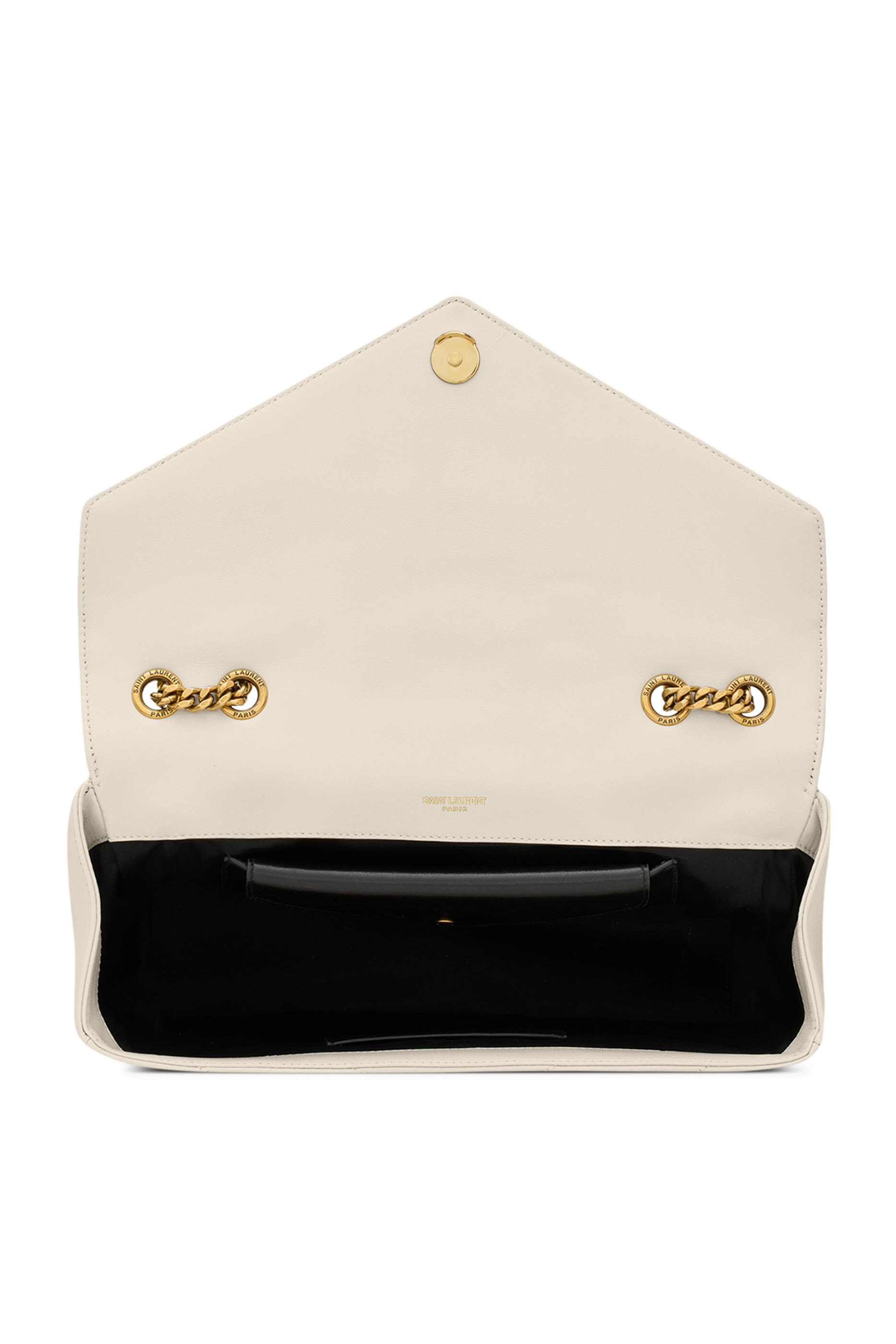 حقيبة لولو متوسطة بحمالة سلسلة جلد حمل مبطن