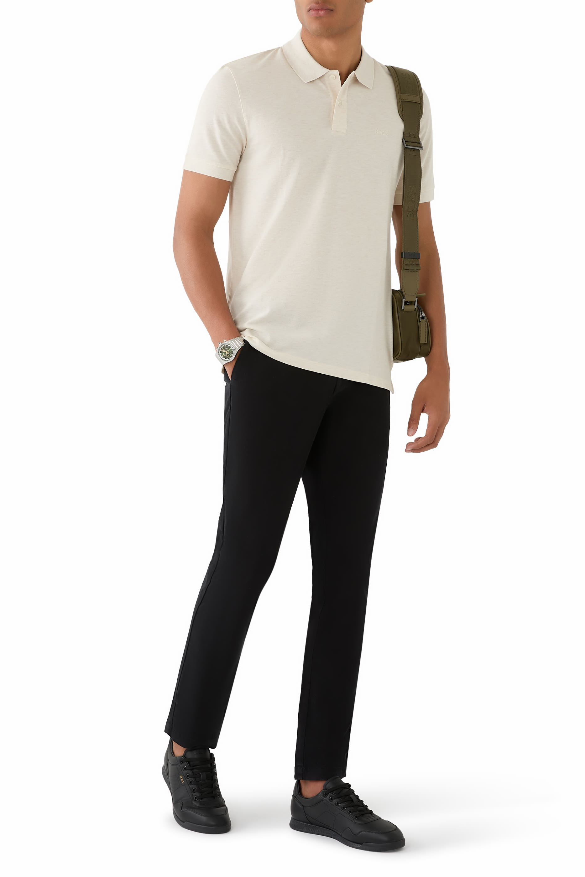 قميص بولو بالاس بشعار الماركة قطن بيكيه