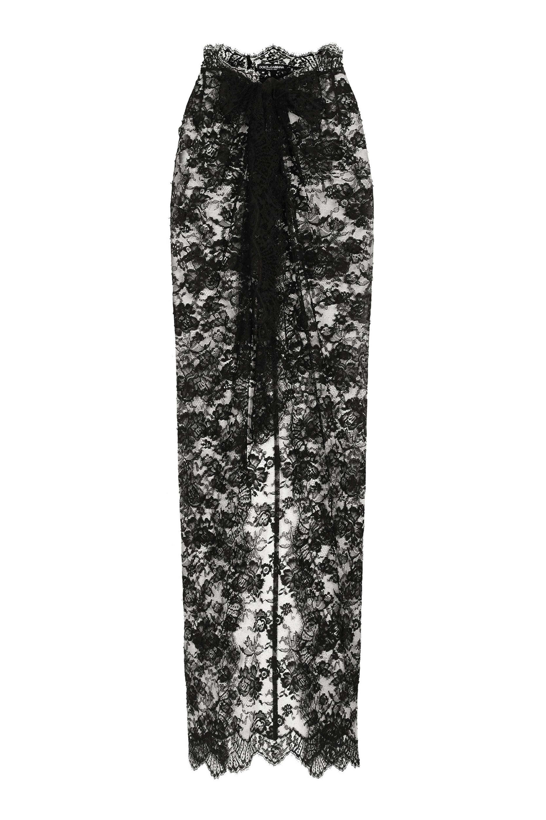 تنورة دانتيل شانتيلي طويلة