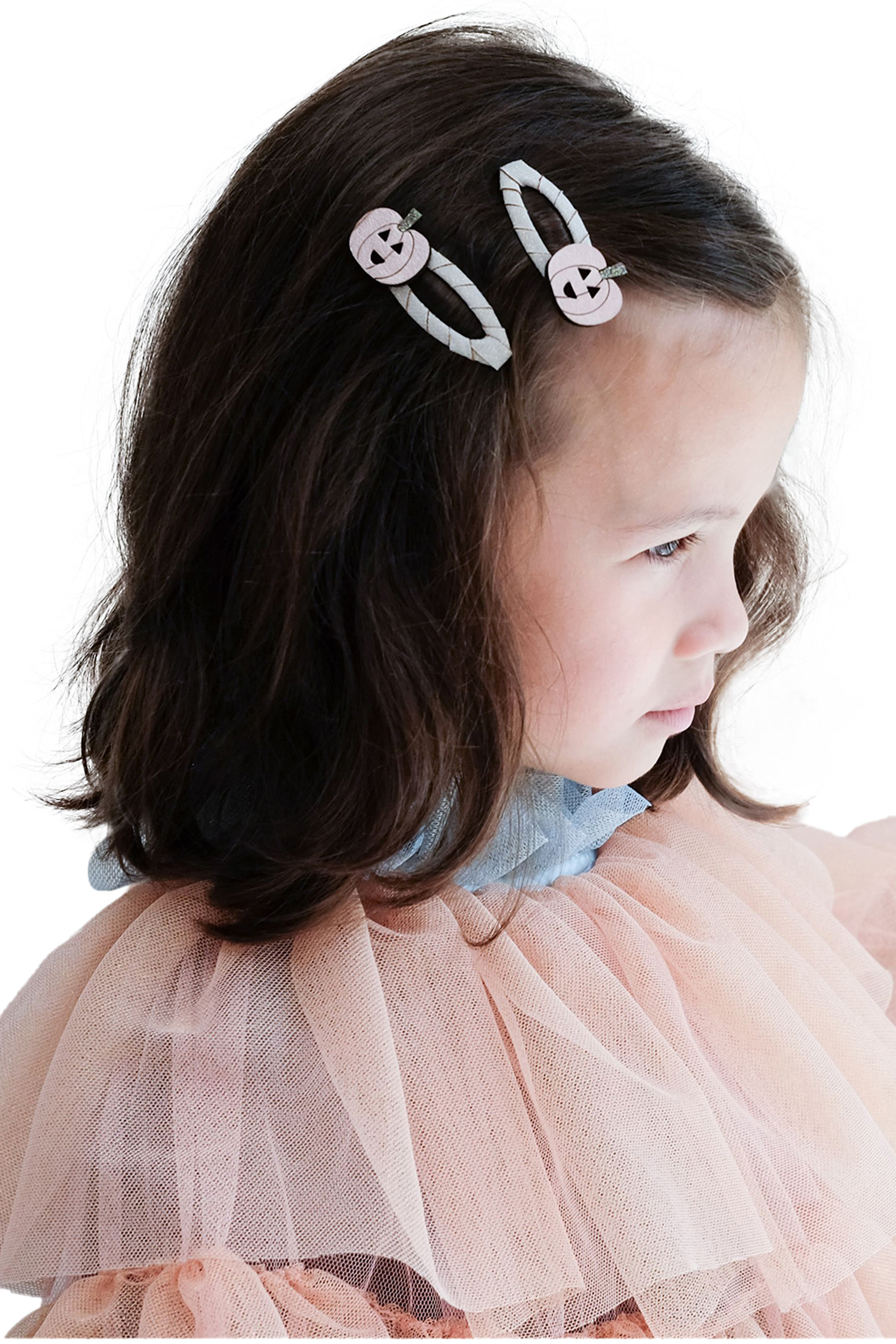 مشابك كليبس بتصميم يقطين وساحرة للأطفال