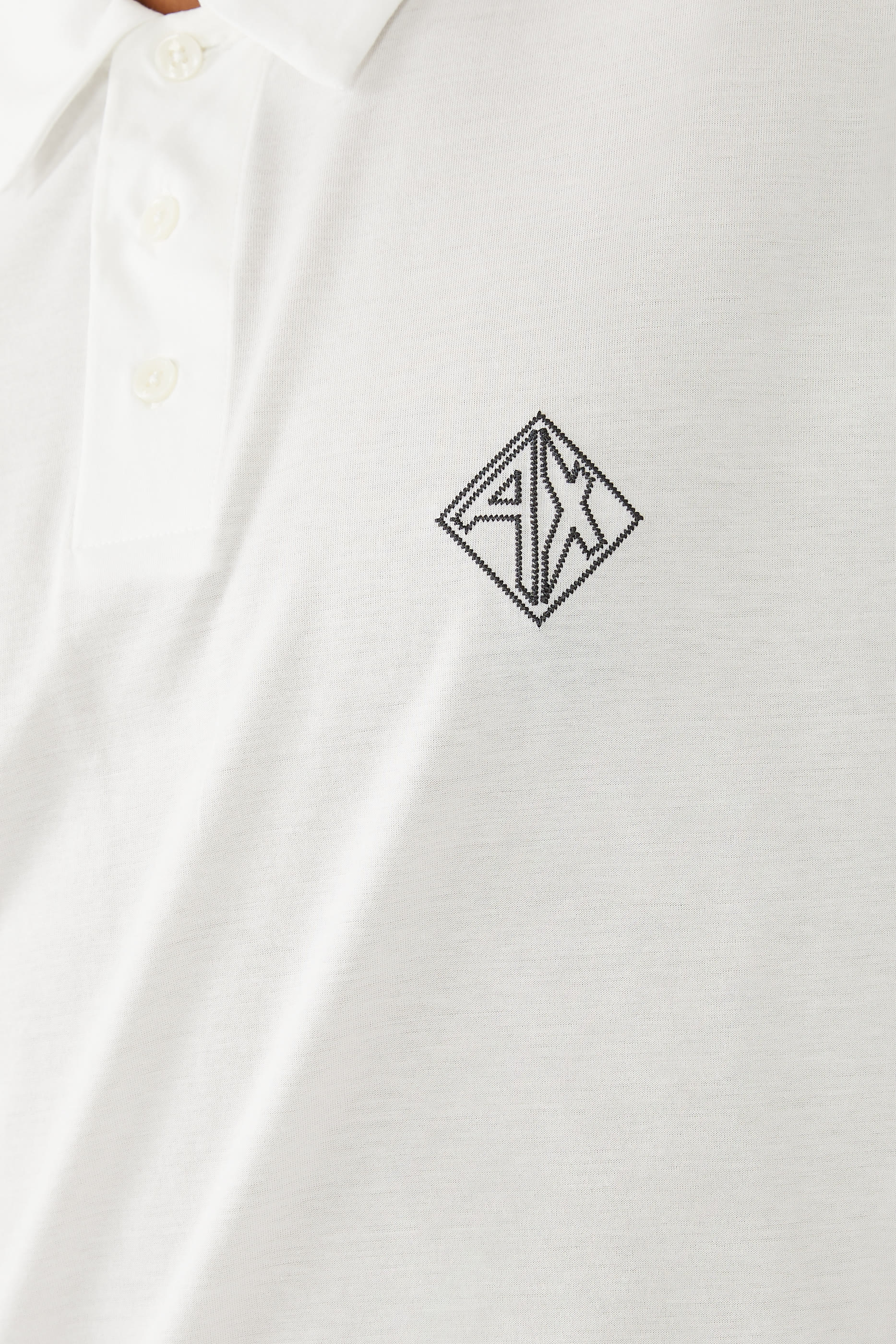 قميص بولو بقصة عادية وشعار الماركة