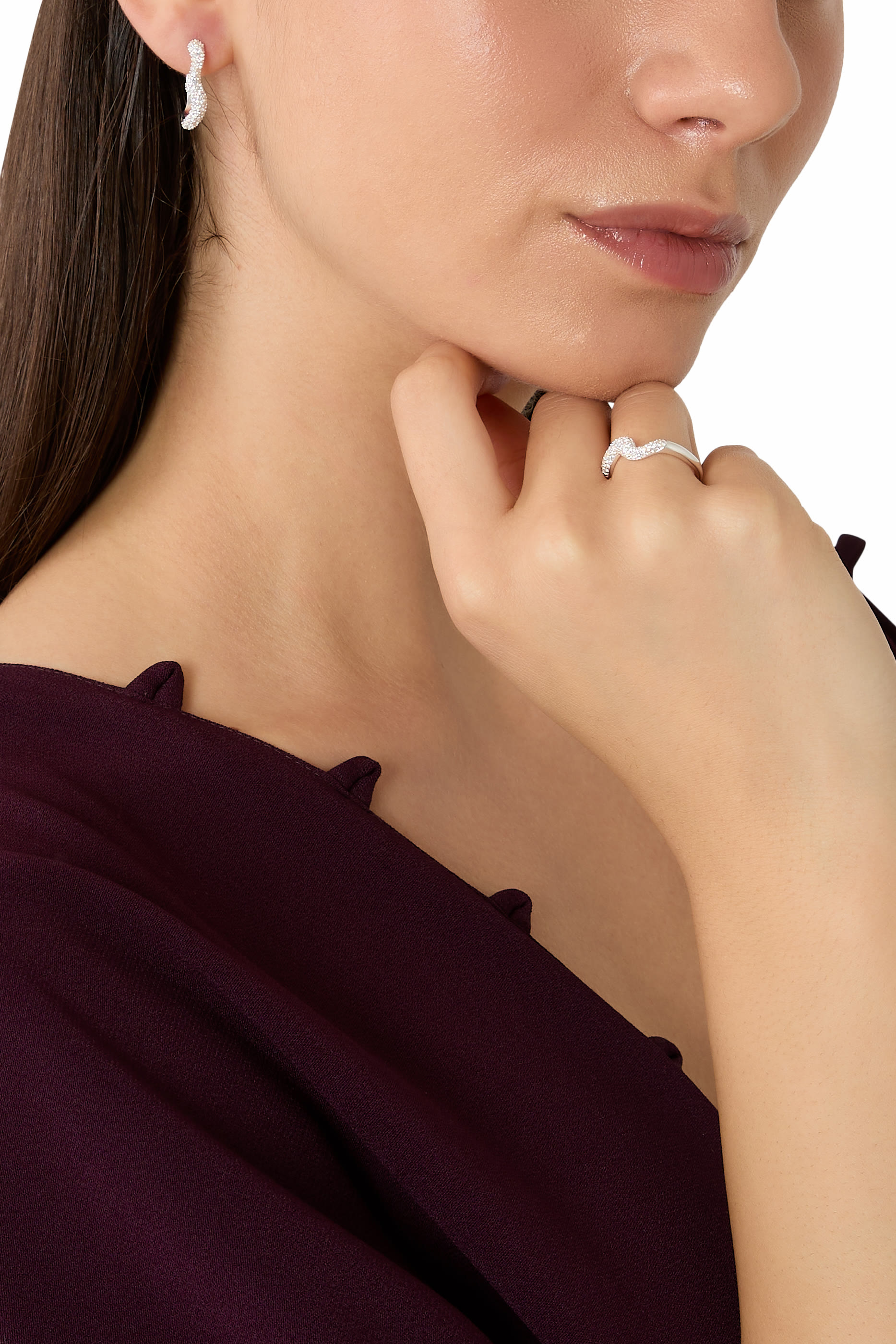 خاتم مولتن سنو مرصع بالكريستال