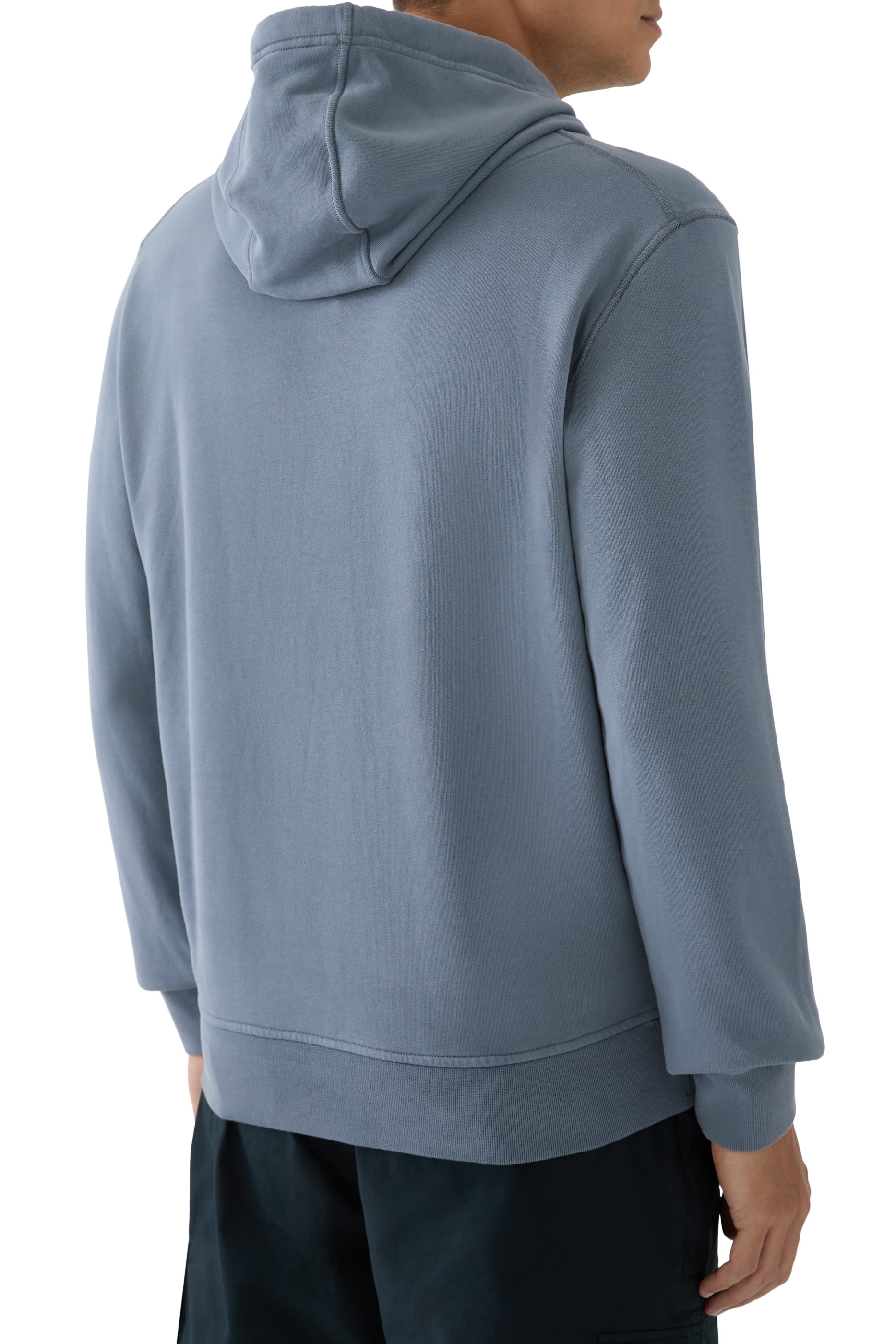 هودي برقعة شعار الماركة صوف قطن عضوي