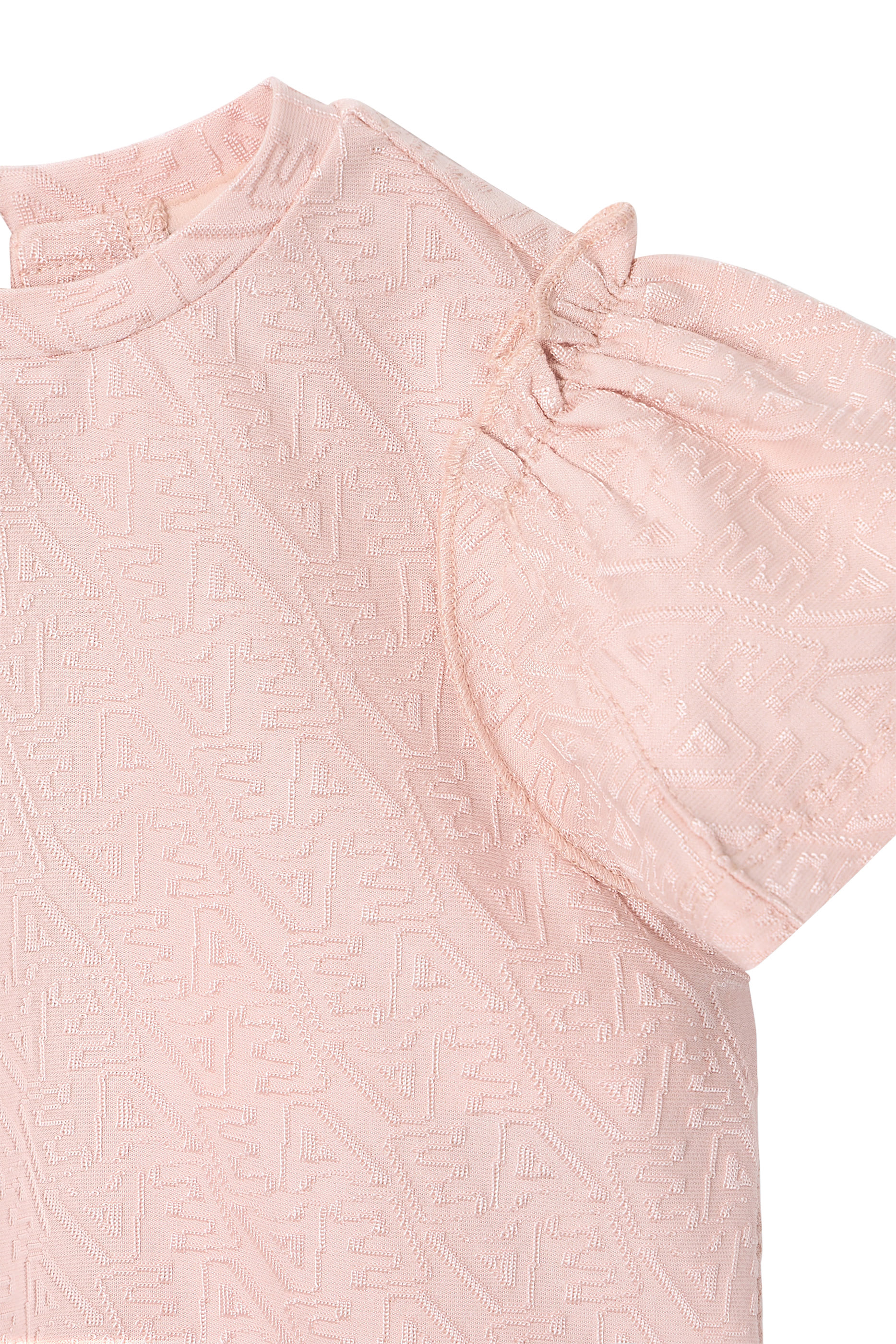 تيشيرت بشعار الماركة نسيج متشابك للأطفال