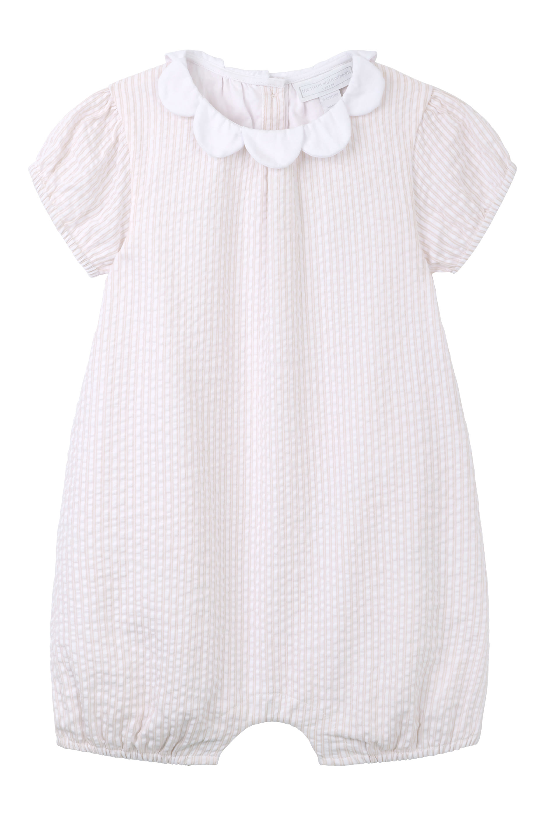 بودي سوت مخطط بياقة بتصميم بتلات سيرساكر للأطفال