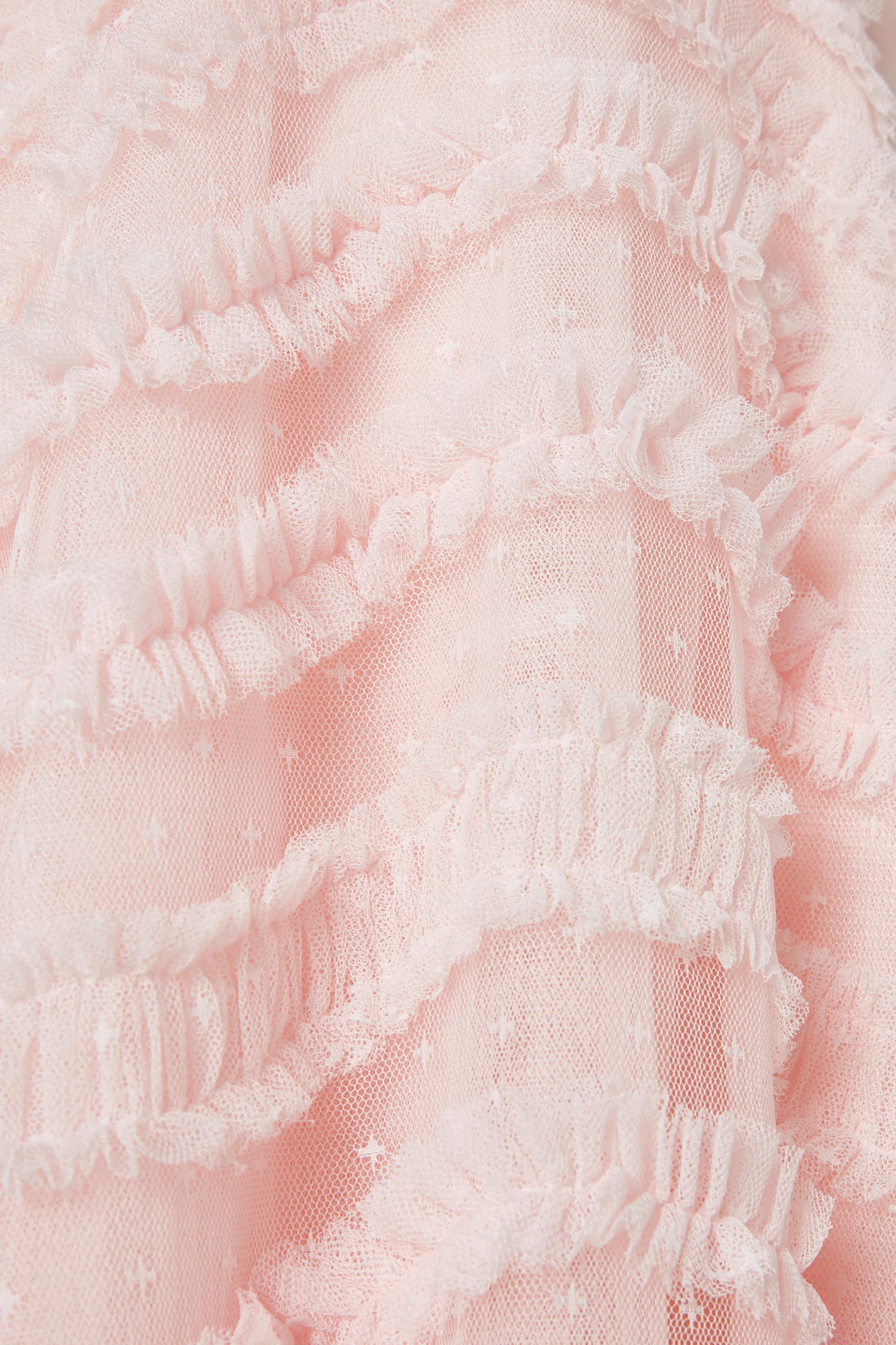 فستان أمارة مزين بكشكش للأطفال