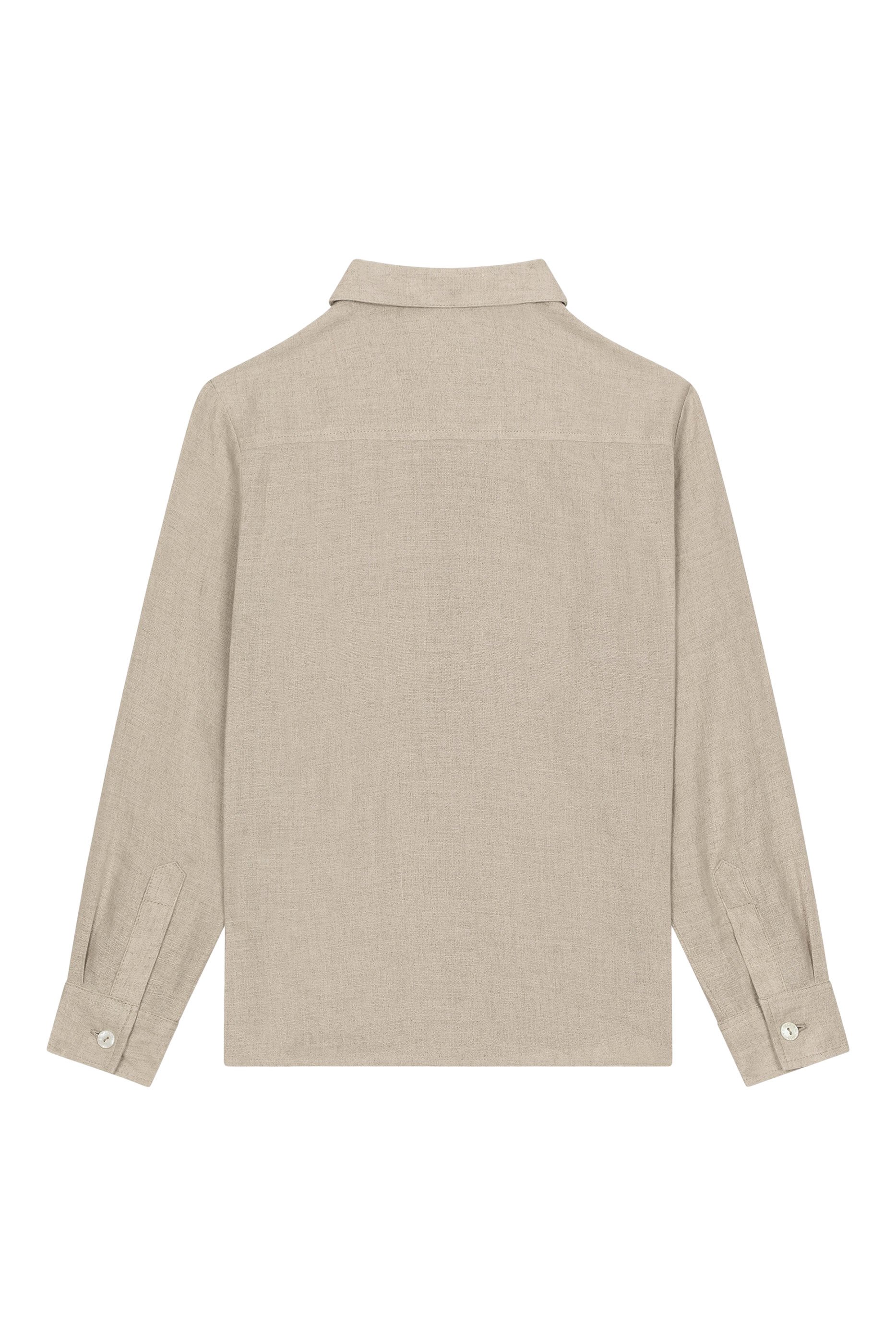 قميص كتان بشارة شعار الماركة للأطفال