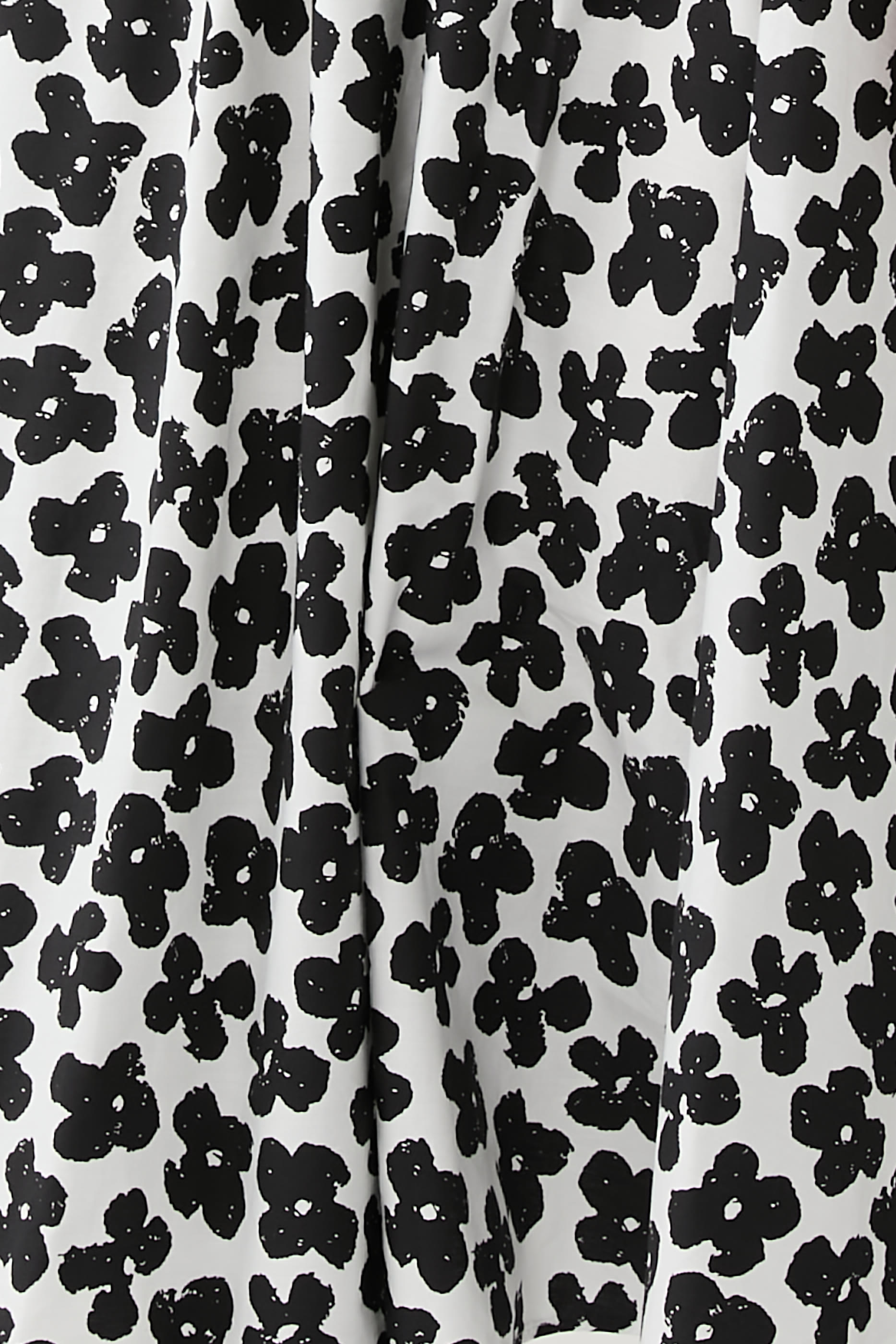 تنورة متوسطة الطول بتصميم منفوخ وقصة واسعة مع نقشة زهور