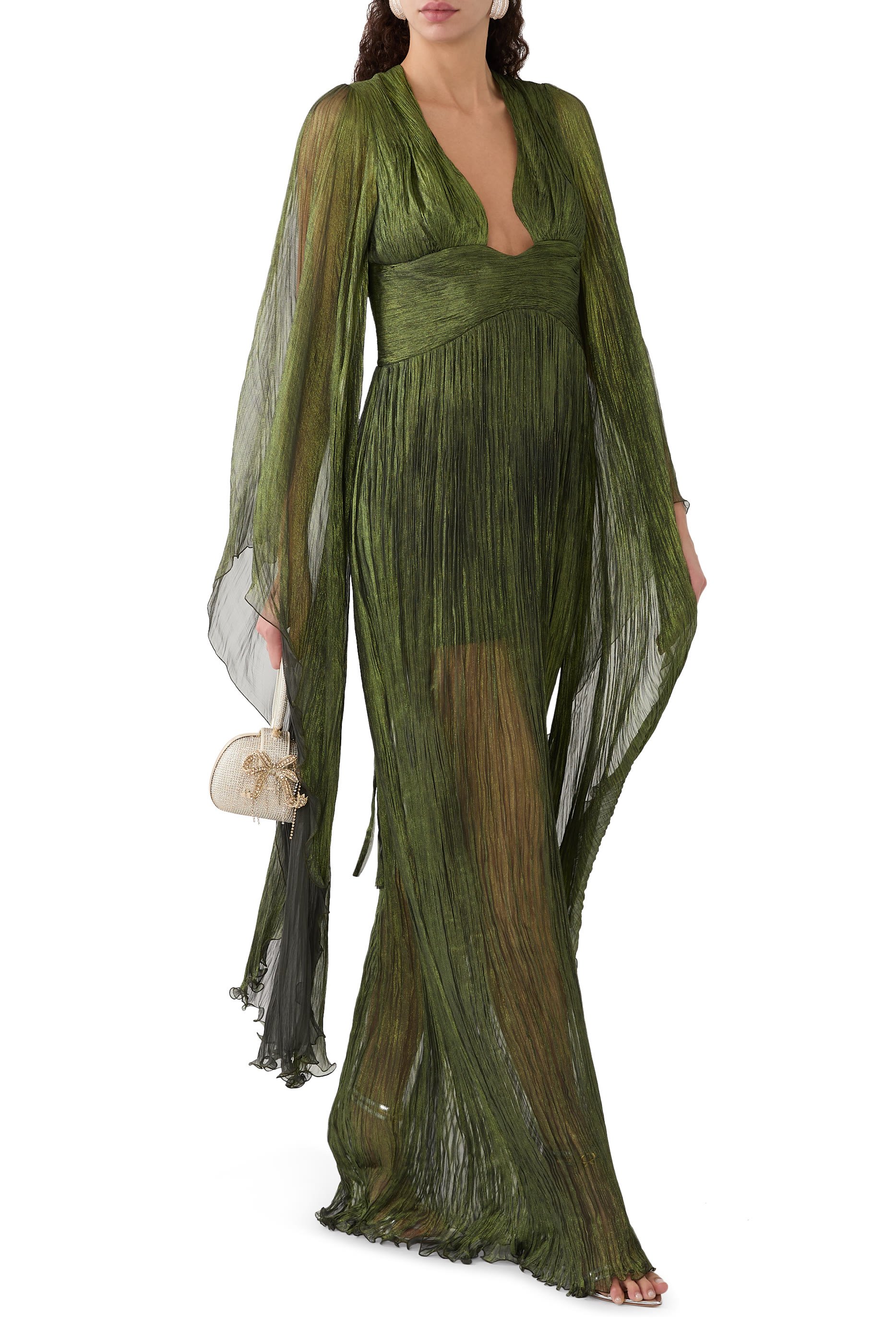 فستان سهرة إيلي بياقة عميقة