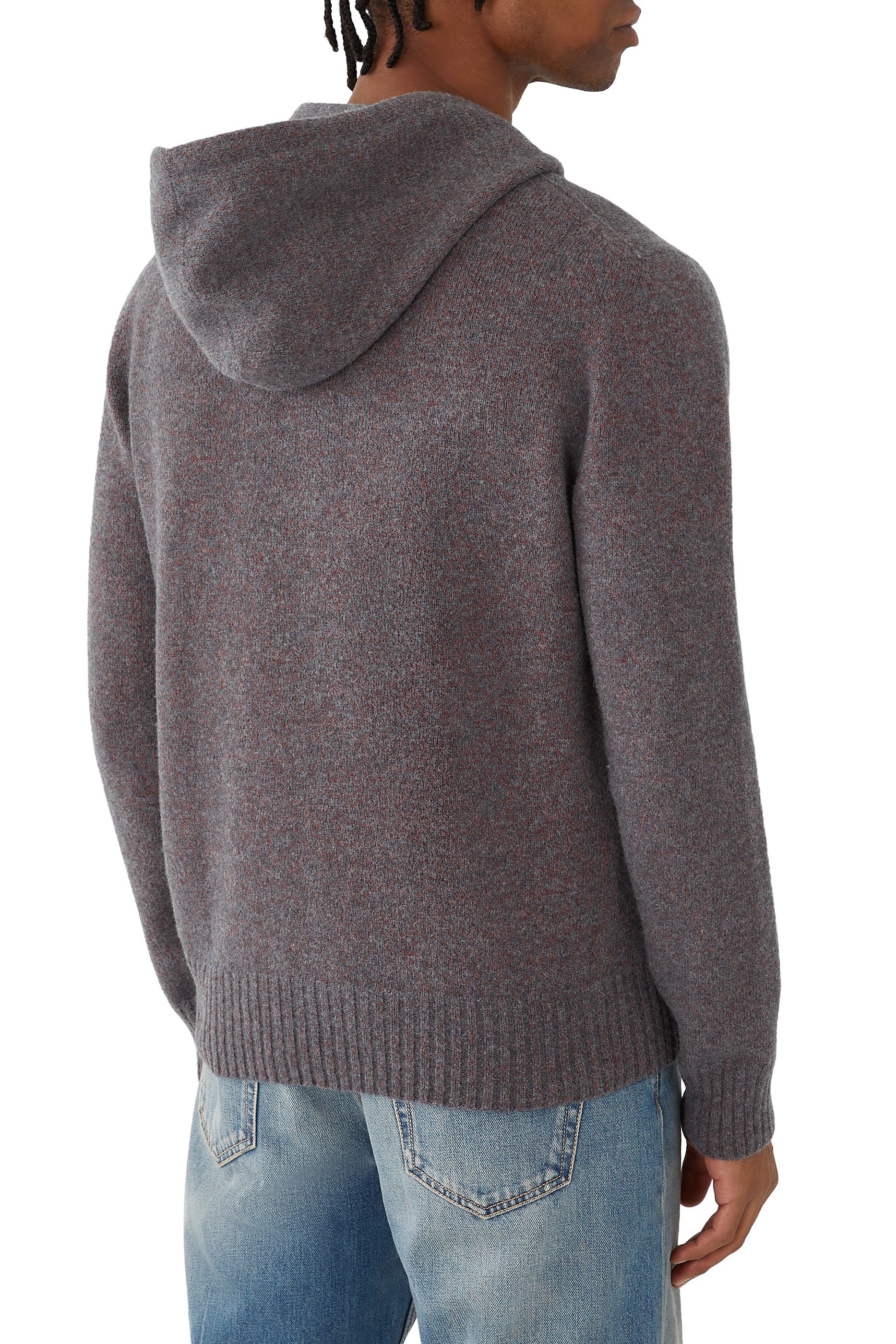 كنزة بغطاء للرأس بطبعة جمجمة