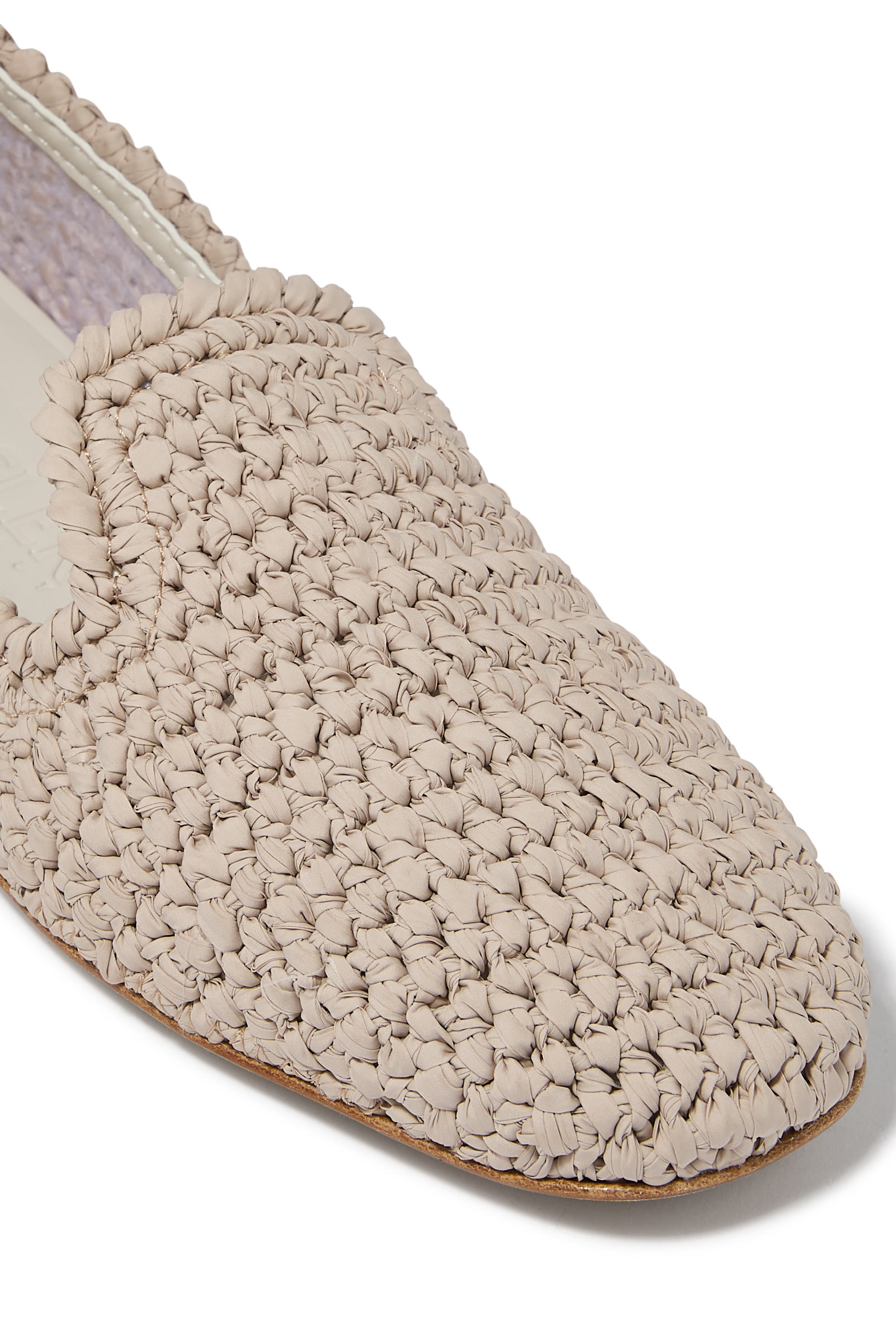 حذاء سهل الارتداء منسوج جلد