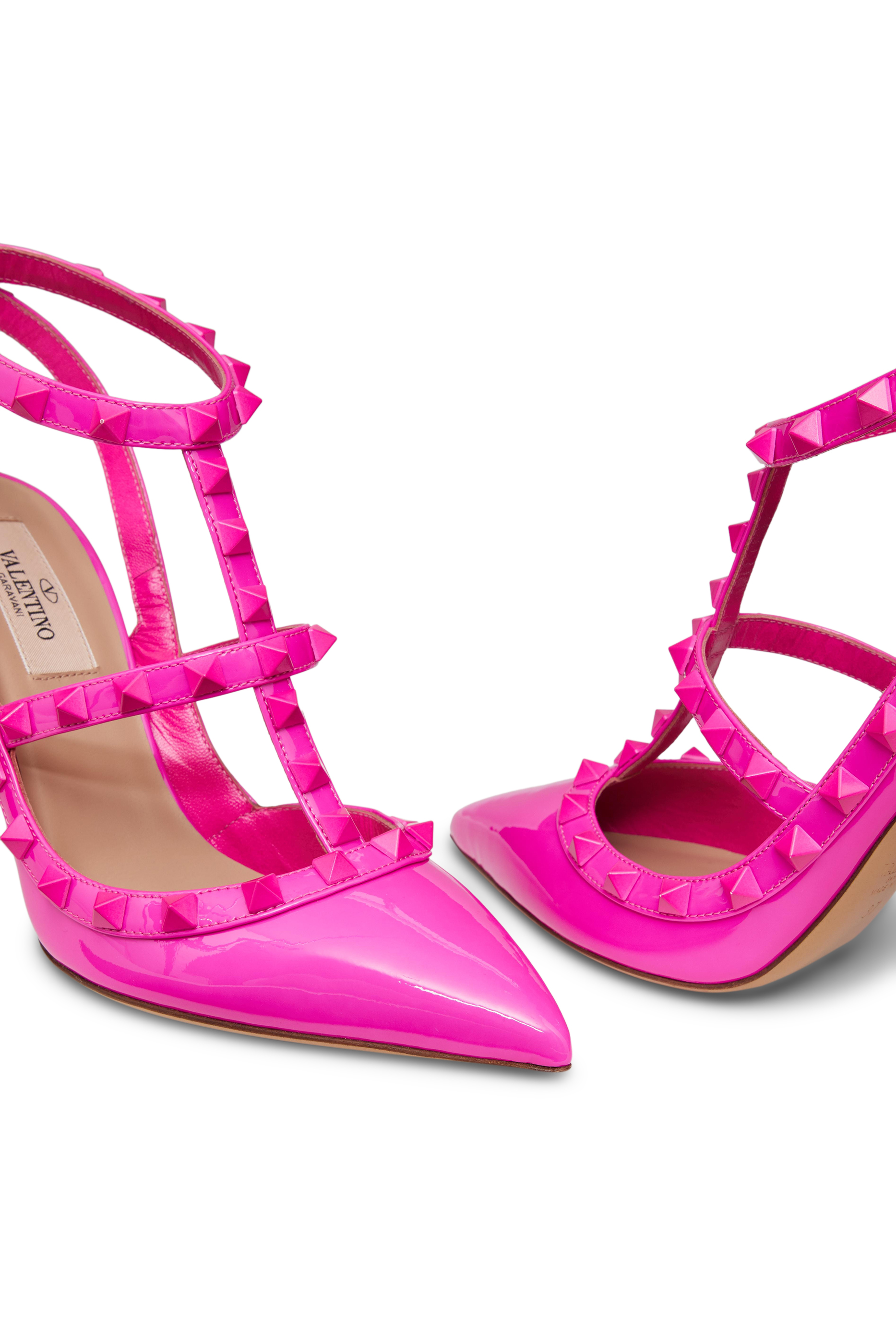 حذاء كلاسيكي فالنتينو جارافاني 100 بحلي هرمية وسير على الكاحل