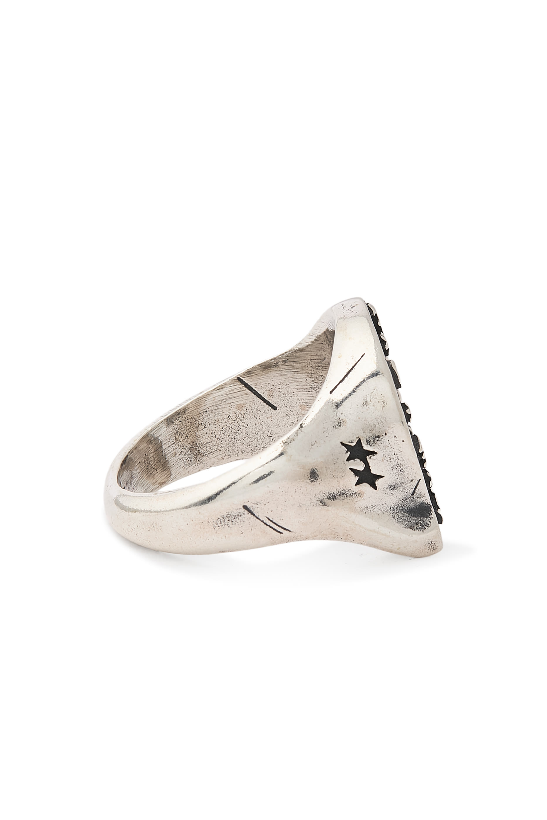 خاتم بتصميم حدوة حصان بشعار الماركة، فضة إسترلينية عيار 925