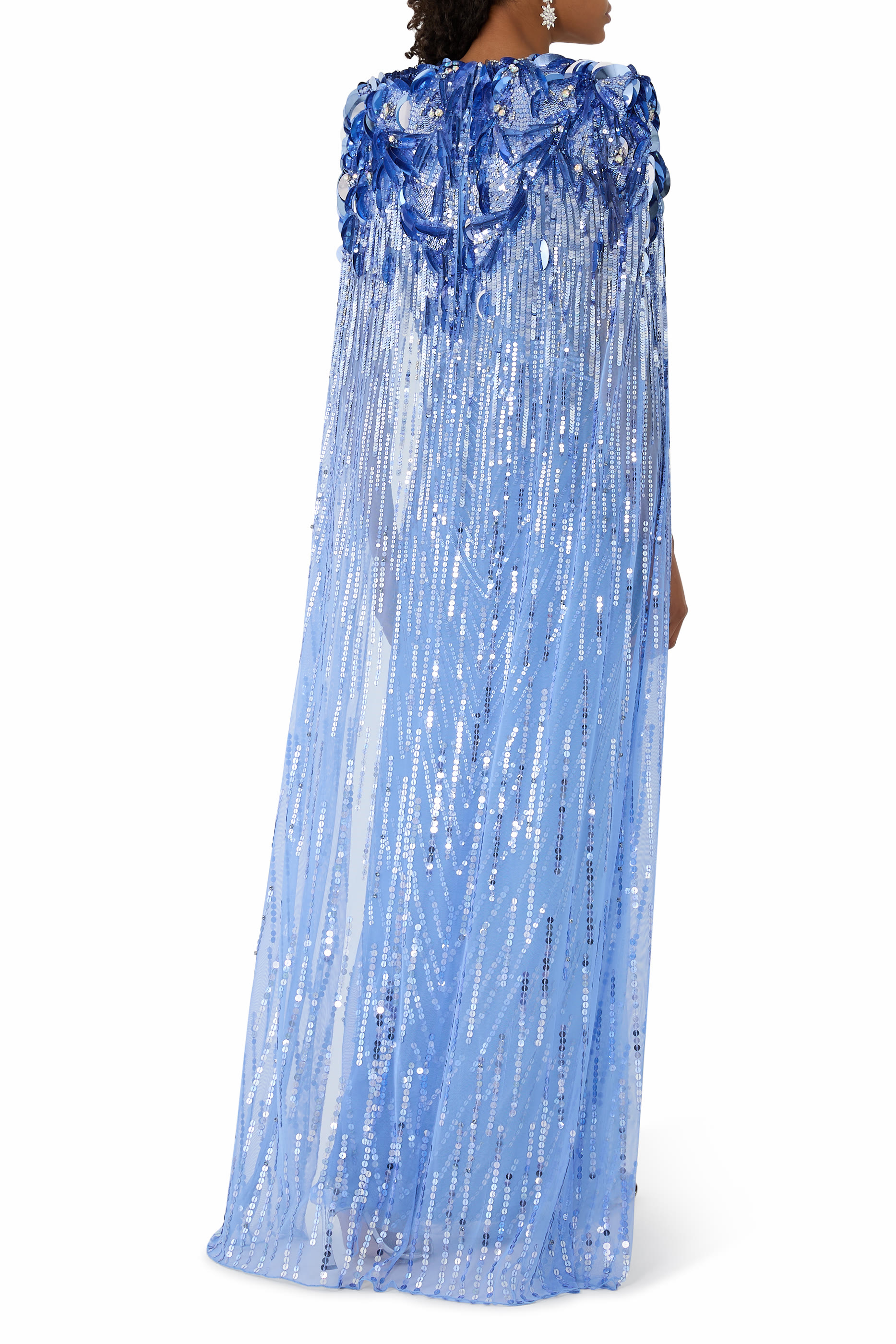 Goldfinger Two-Tone Cape Gown