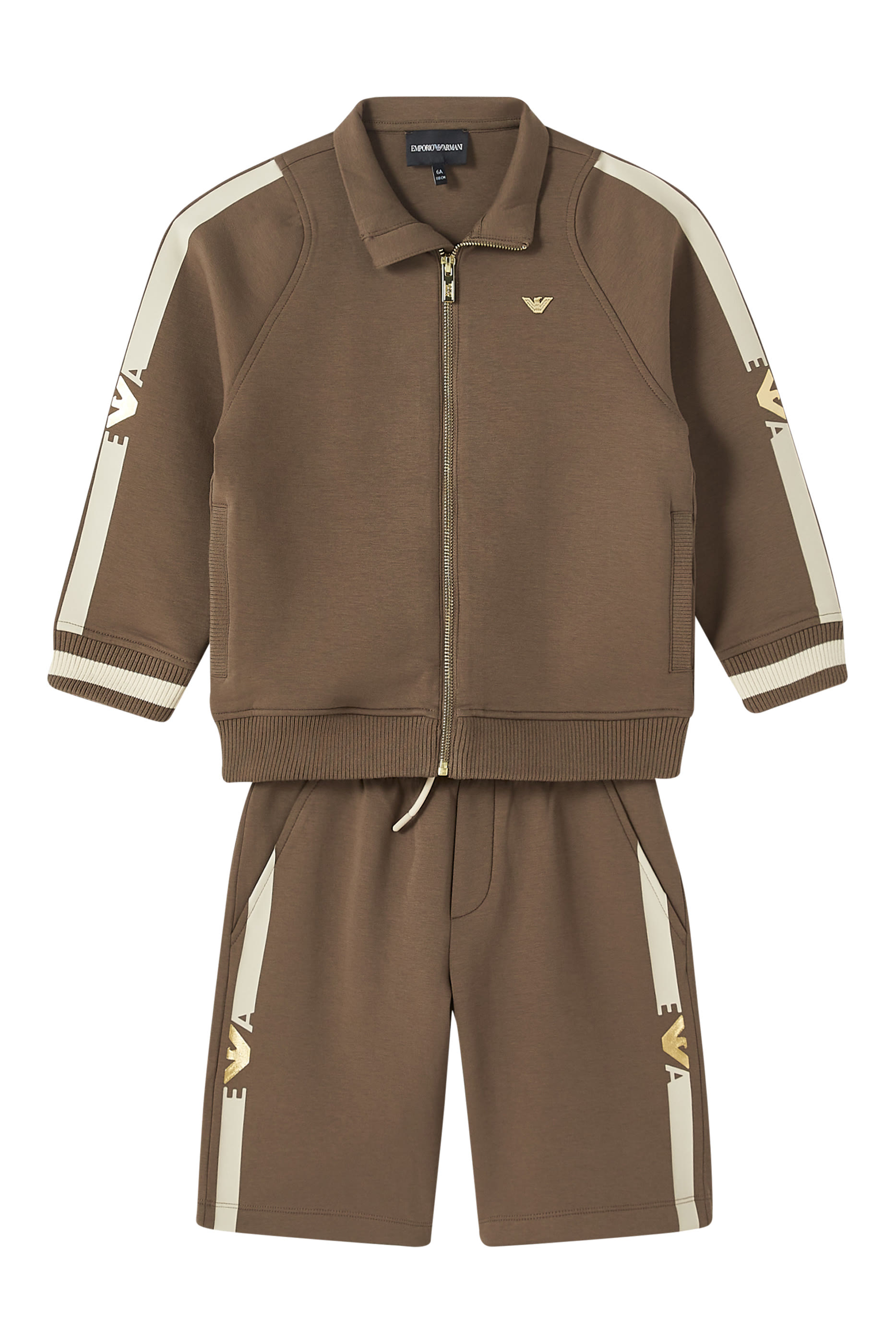 شورت بشريط بشعار الماركة للأطفال