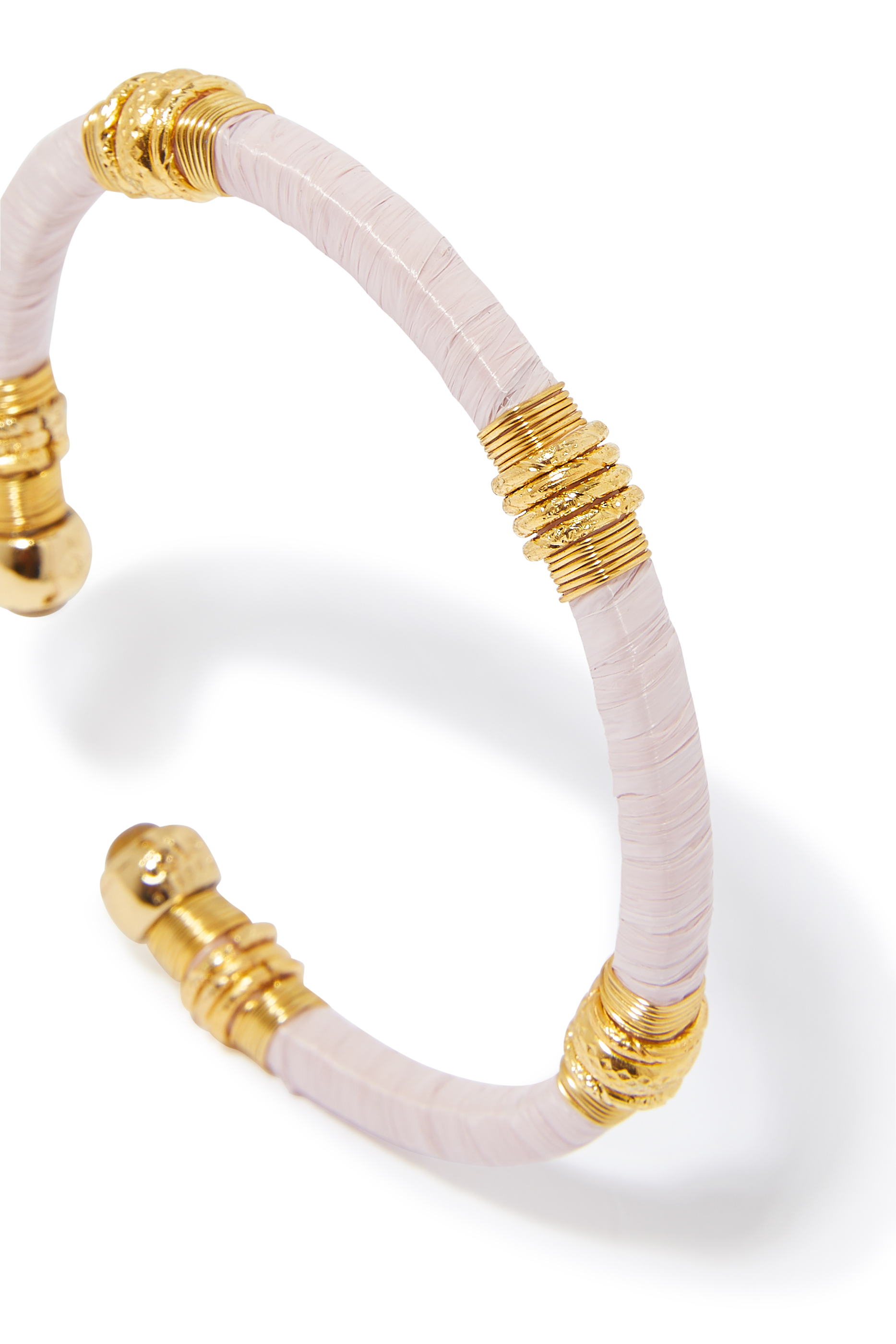 سوار ساري رافيا أسيتات ومعدن مطلي باذهب عيار 24