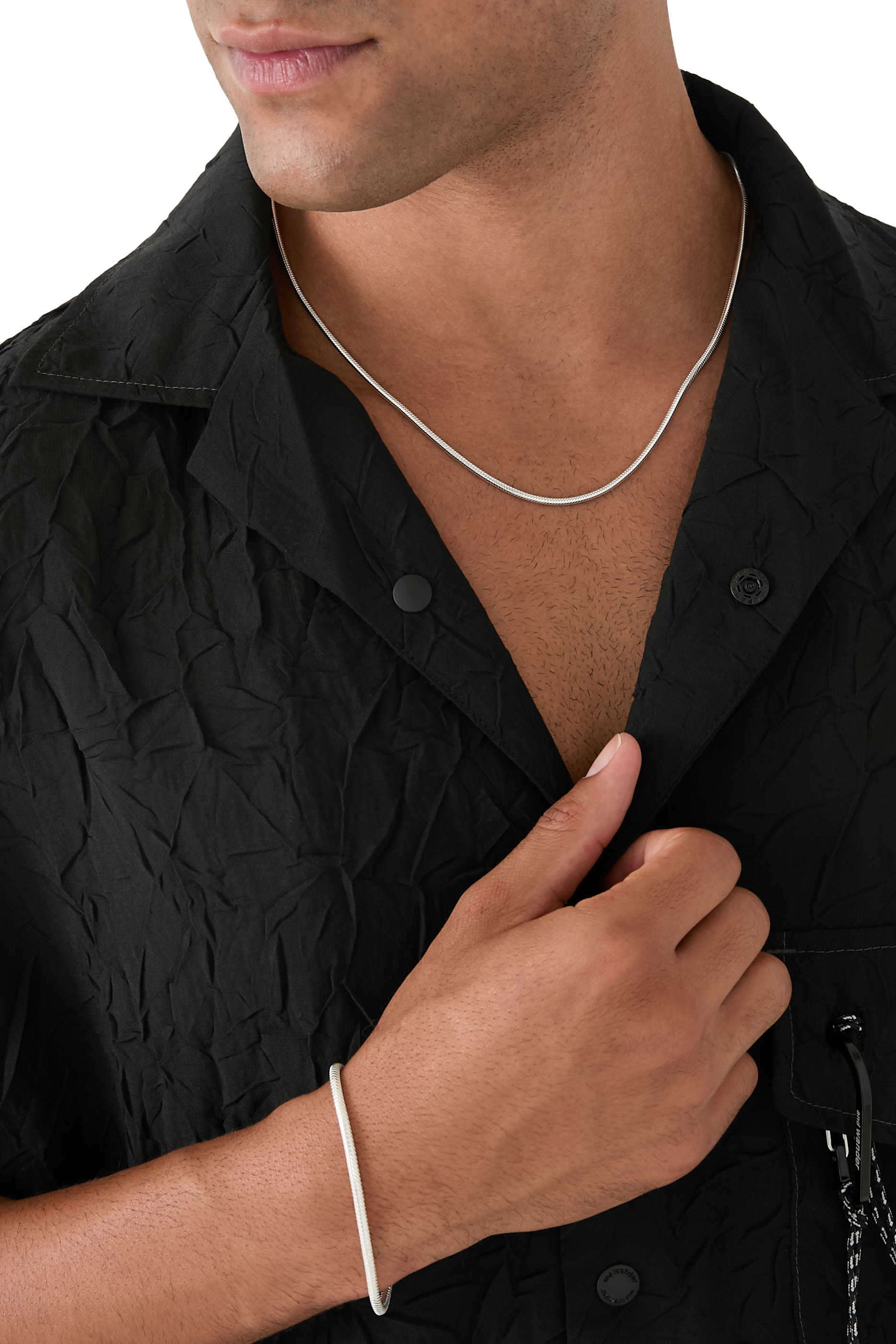 قلادة بالي بتصميم سلسلة، فضة استرلينية 925