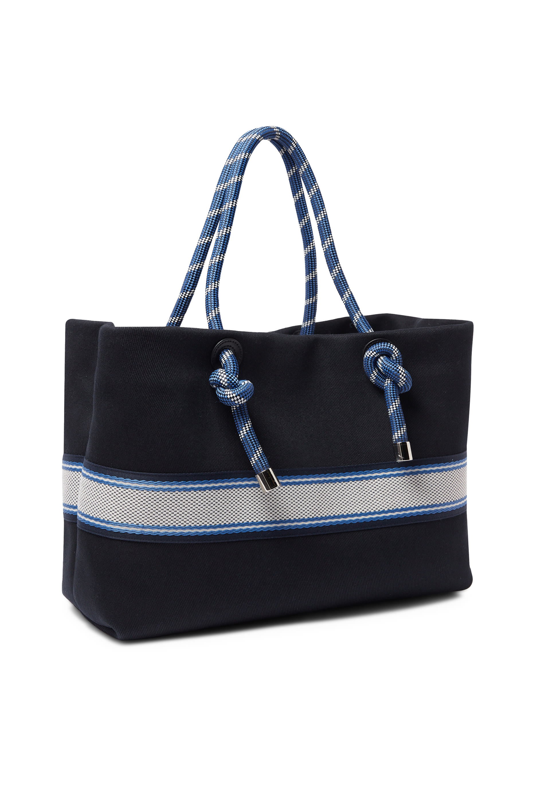 حقيبة يد بشريط بشعار الماركة