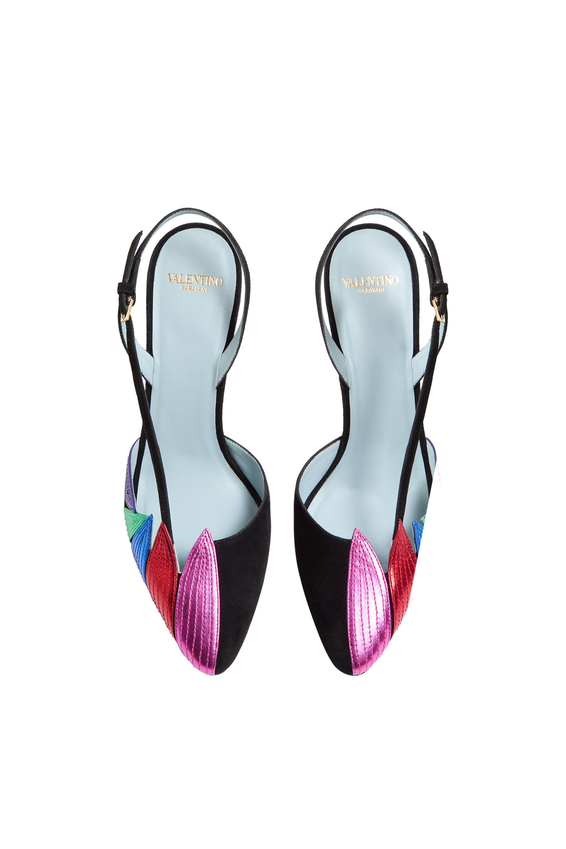 حذاء كلاسيكي شمواه 90 بسير خلفي وأجزاء بتصميم أوراق