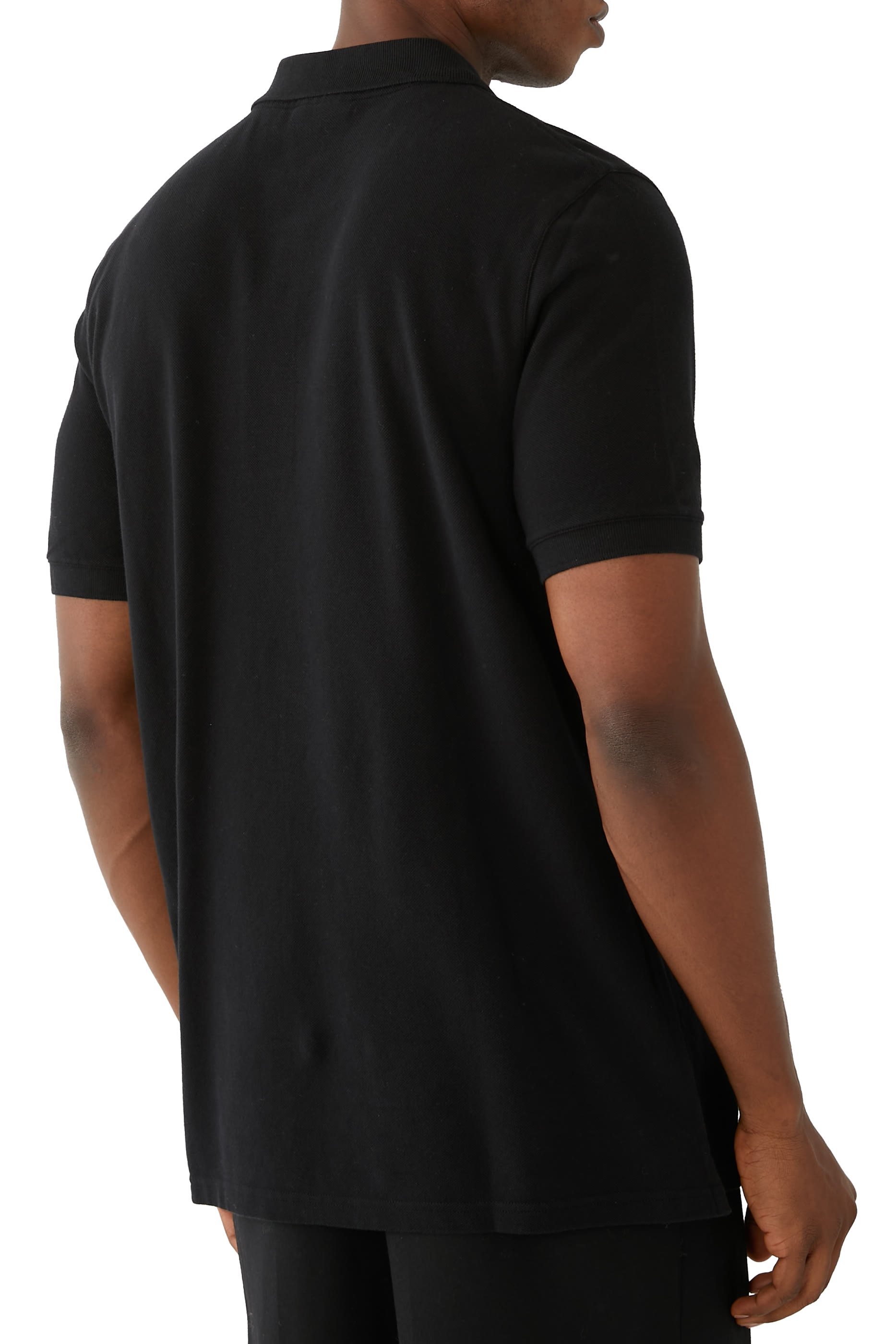 قميص بولو بقصة عادية ورقعة رأس ثعلب