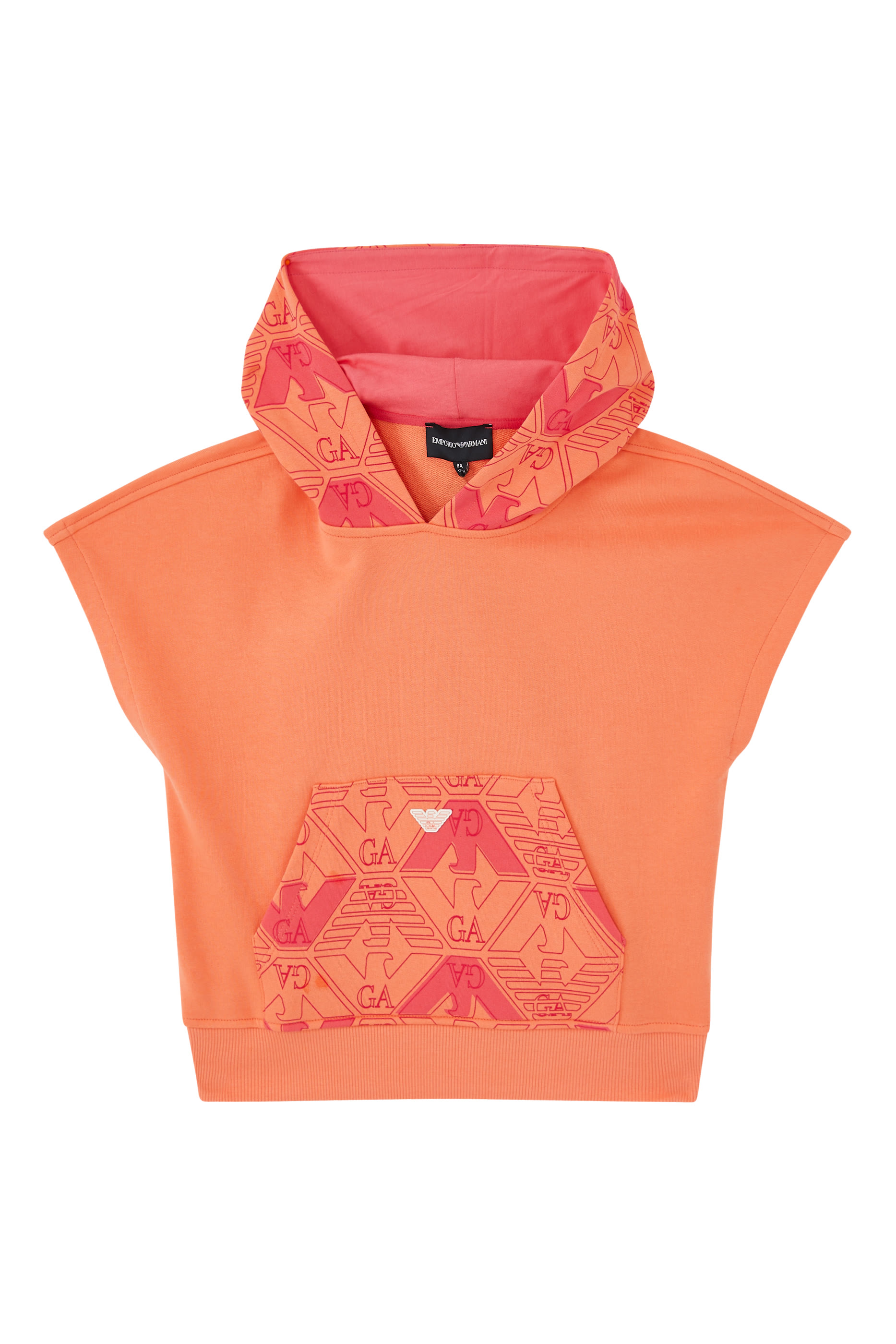 هودي للأطفال بلا أكمام بشعار الماركة