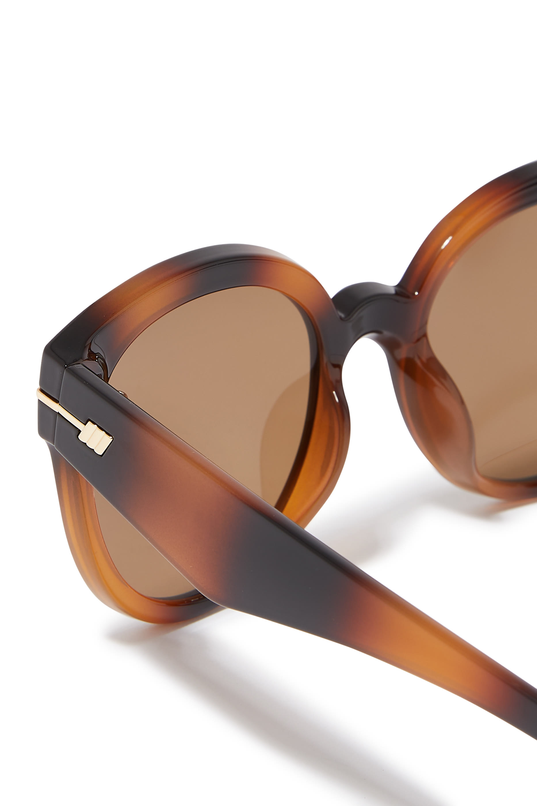 نظارة شمسية بإطار مستدير كبير أسيتات