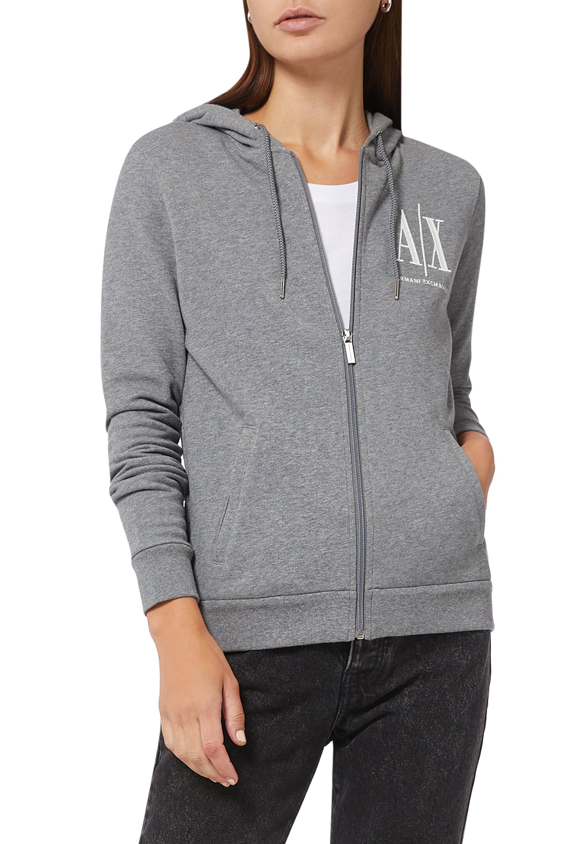 جاكيت ايكون بريود بغطاء رأس وسحّاب