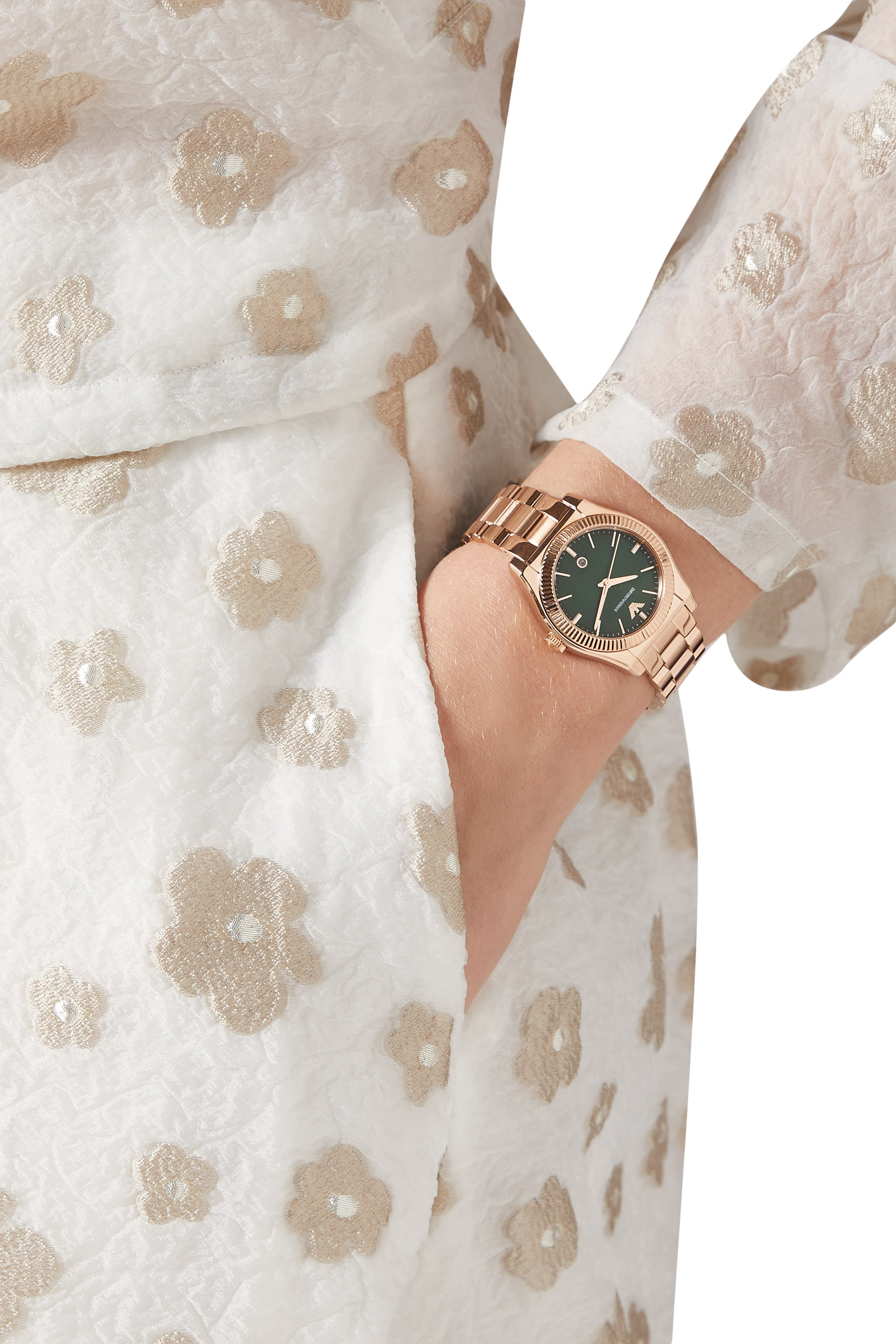 ساعة كوارتز ستانلس ستيل بثلاث عقارب