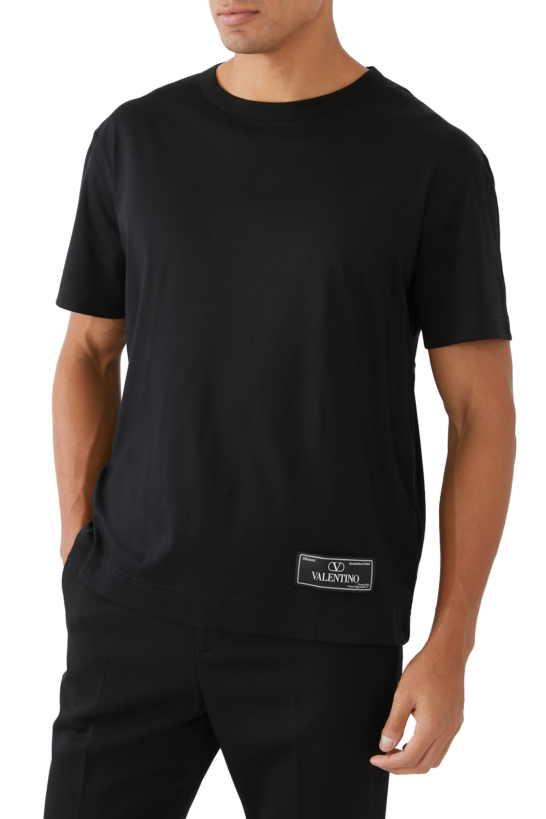 تيشيرت قطن بعلامة ميزون فالنتينو