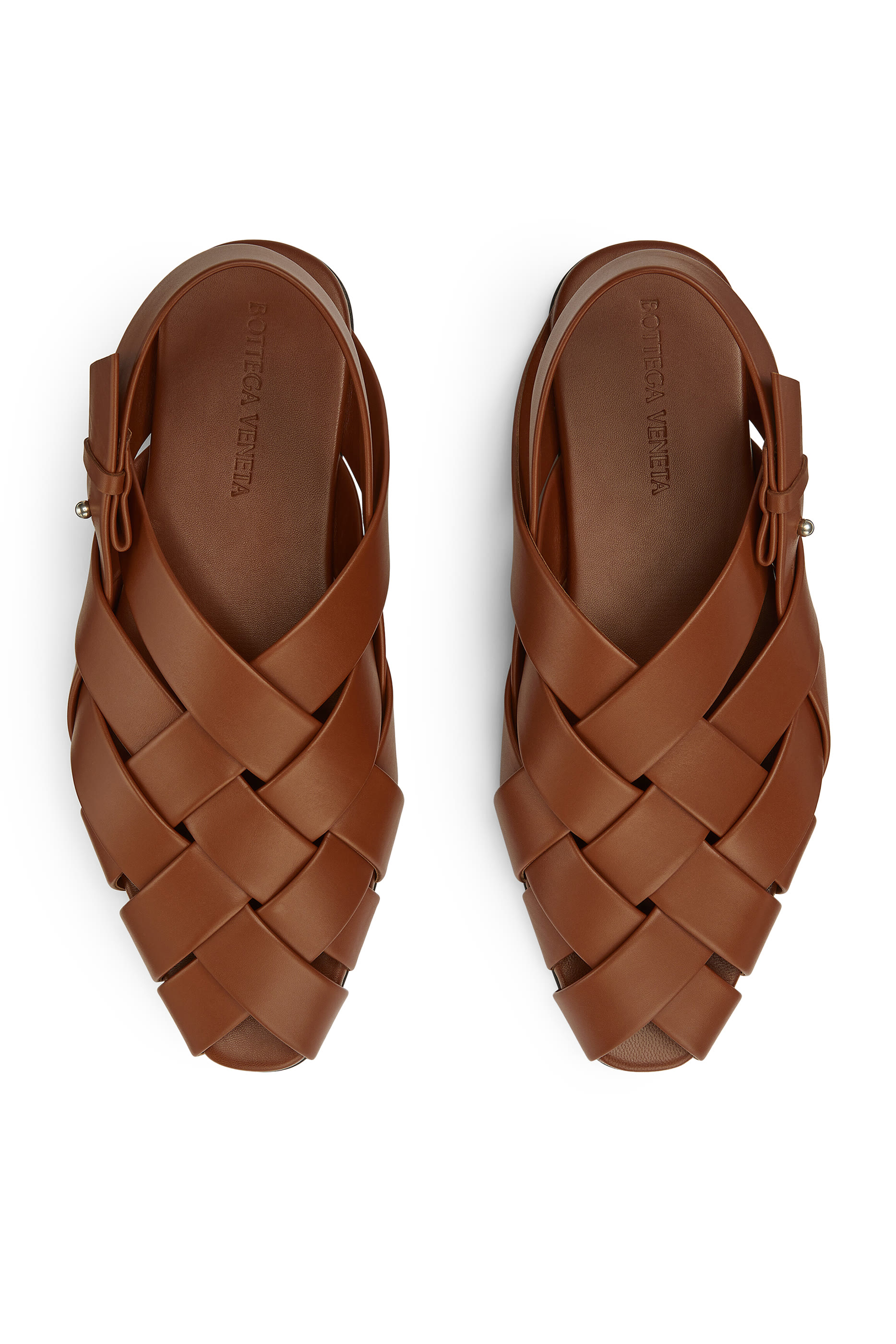 حذاء ألفي مفتوح من الخلف جلد