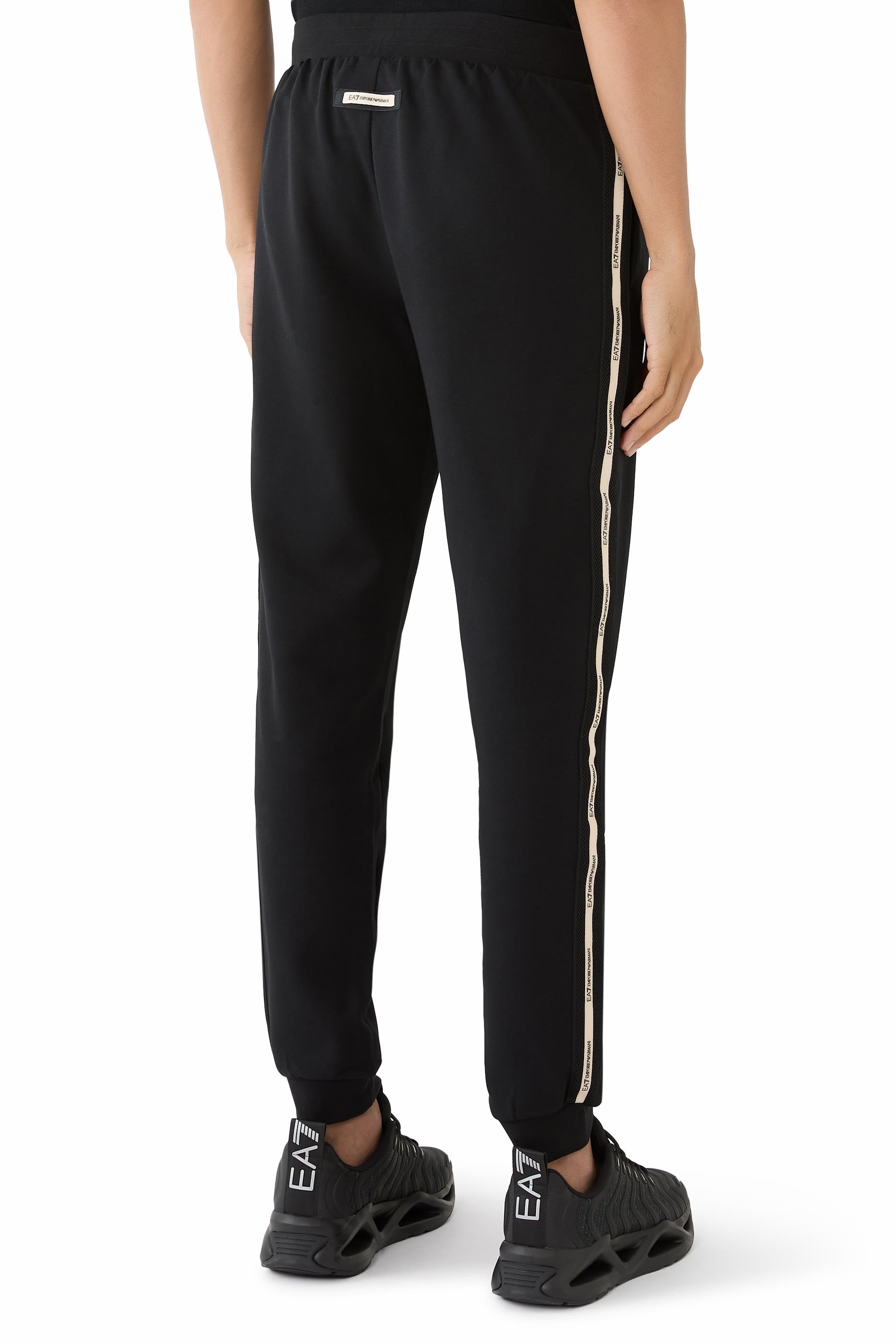 بنطال رياضي بشعار الماركة مزيج قطن