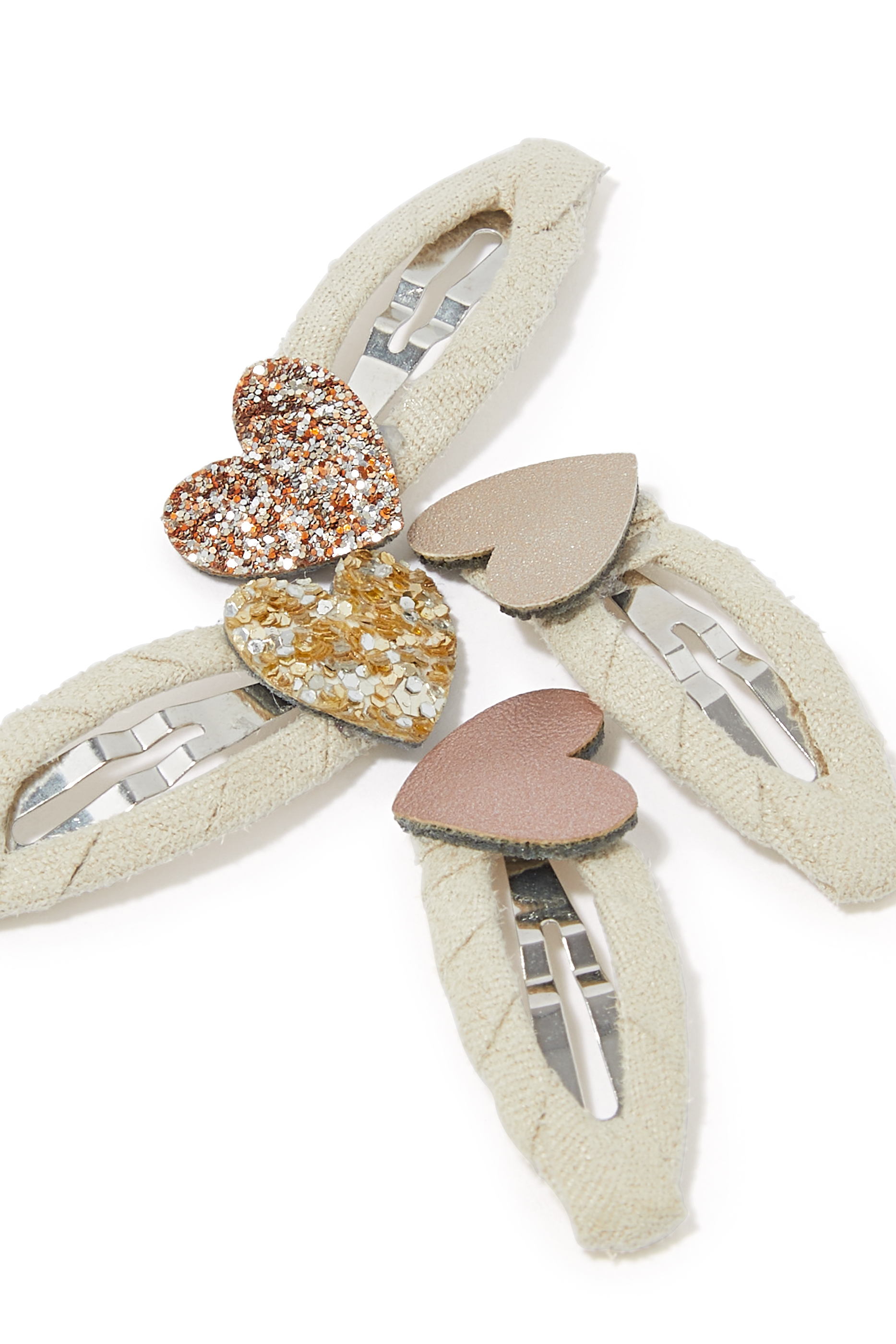 طقم مشابك صغيرة على شكل قلب للأطفال 5 قطع