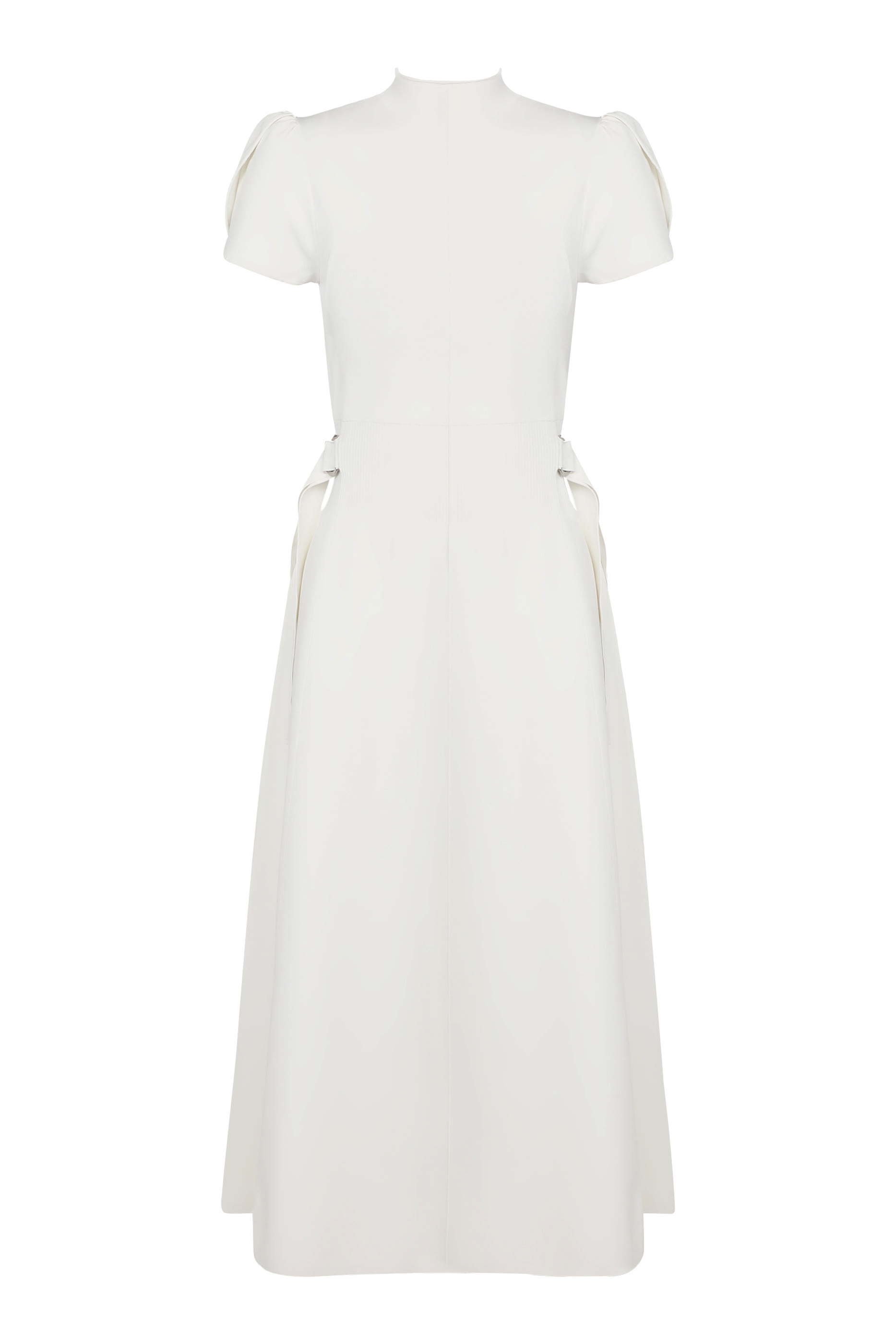 فستان بأكمام بتصميم زهرة توليب قماش مضلع متين