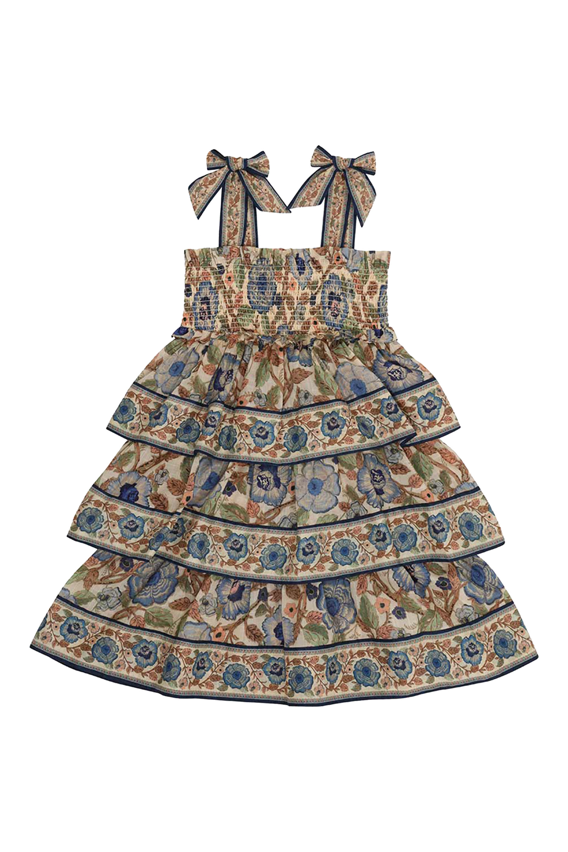 فستان جوني بطبقات كشكش